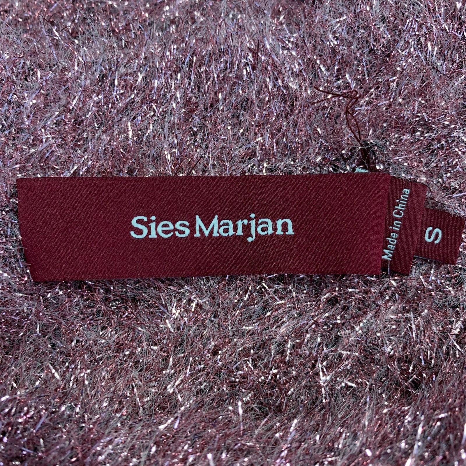 Sies Marjan S Pink Polyamide Blend Metallic Crew Neck Pullover Size S / US 4 / IT 40 - 5 Thumbnail