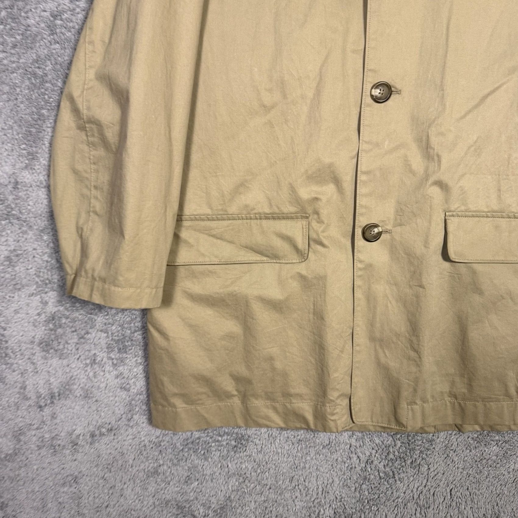 Brooks Brothers Brooks Brothers Jacket Mens L Rain Mac Car Coat Mackintosh CanvasOvercoat Beige M Size US M / EU 48-50 / 2 - 2 Thumbnail