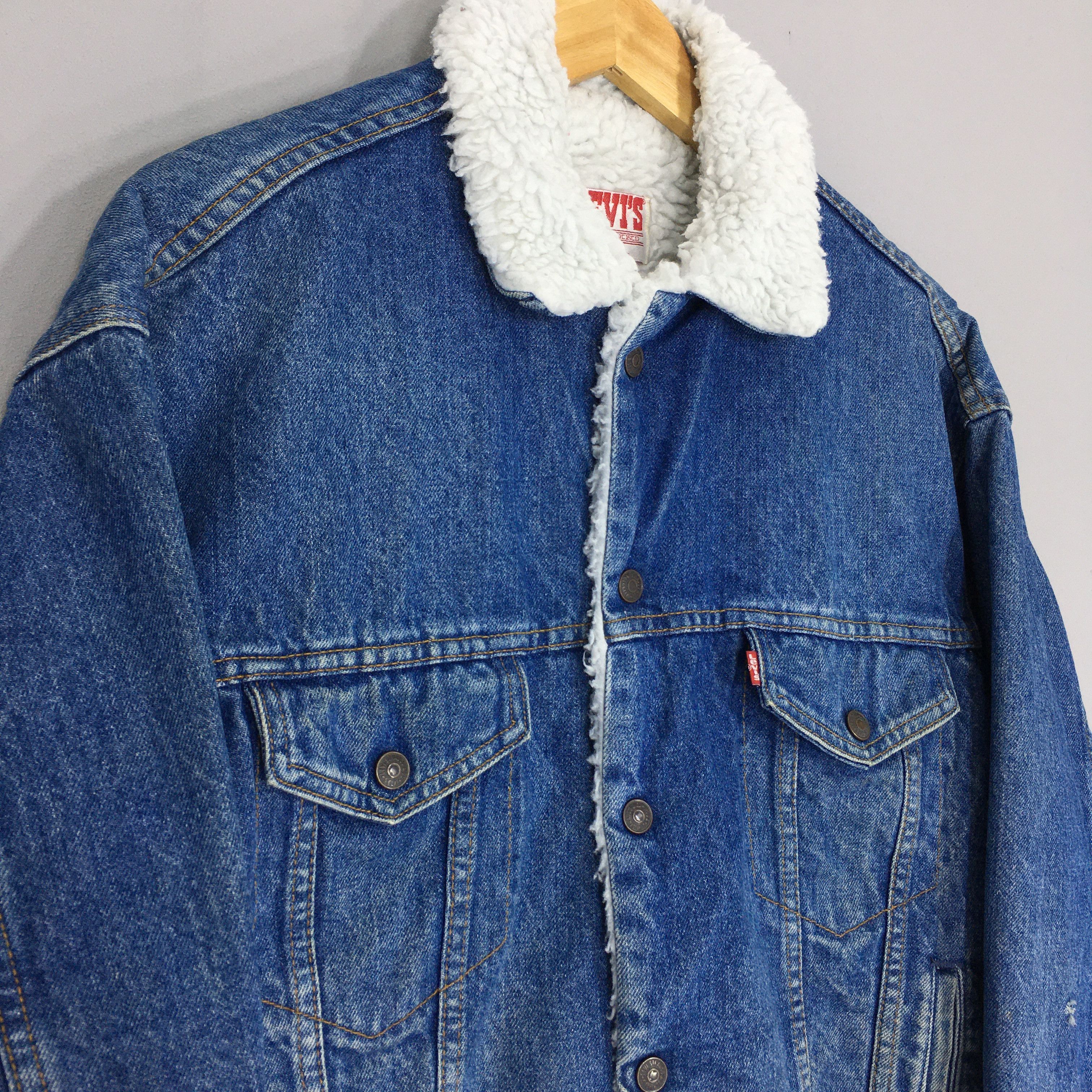 Levi's × Vintage Vintage 90s Levi's Sherpa Trucker Denim Jacket Medium Size US M / EU 48-50 / 2 - 3 Thumbnail