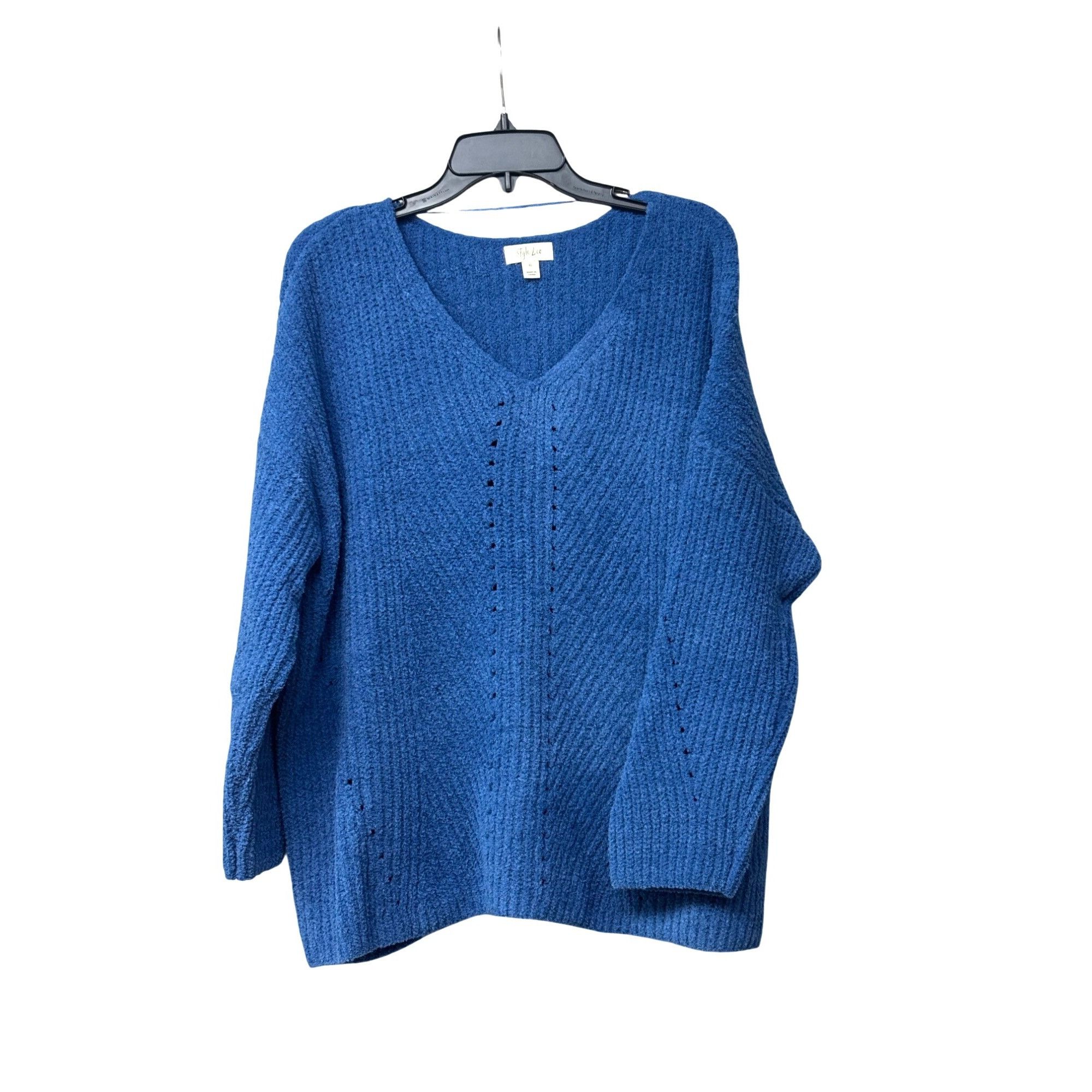 Other Style & Co Cozy Chenille V-Neck Sweater, Ocean Tide (Blue), Size XL / US 12-14 / IT 48-50 - 2 Thumbnail