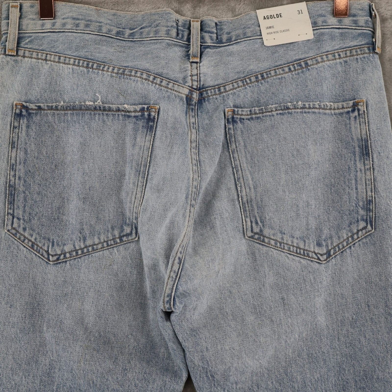 Agolde AGOLDE Jamie High Rise Jeans Shakedown Womens 31 Distressed Size 31" - 9 Thumbnail