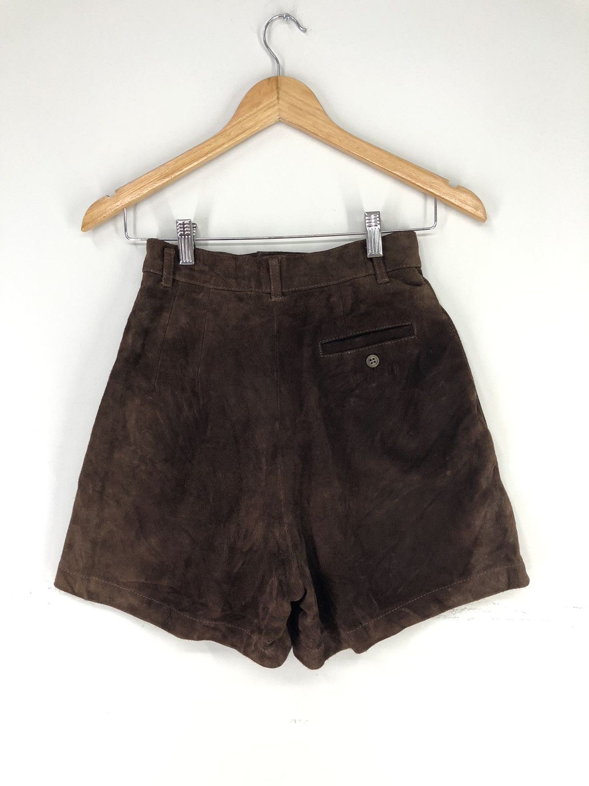 Leather Vintage Cow Leather Short Pants Size 23" - 2 Thumbnail