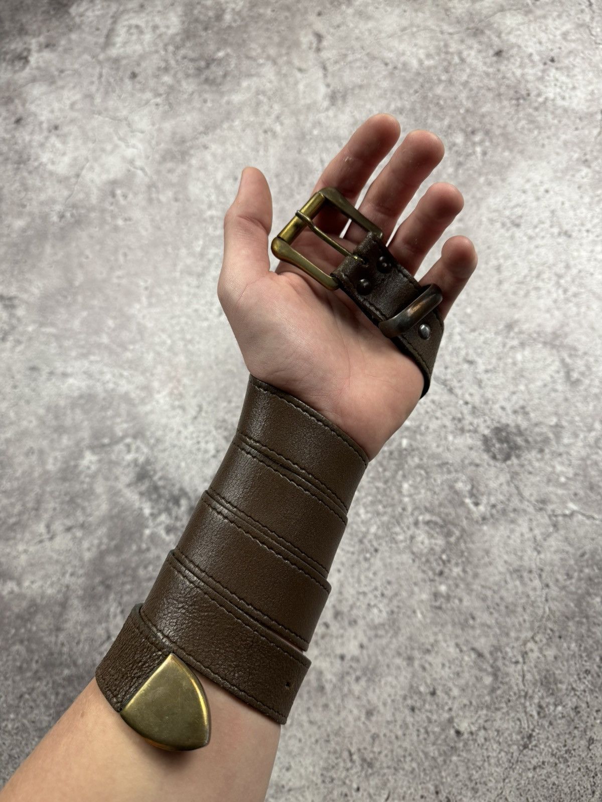Japanese Brand 00’s NUMBER NINE STYLE WESTERN LEATHER RARE Y2K BELT VINTAGE Size ONE SIZE - 5 Thumbnail