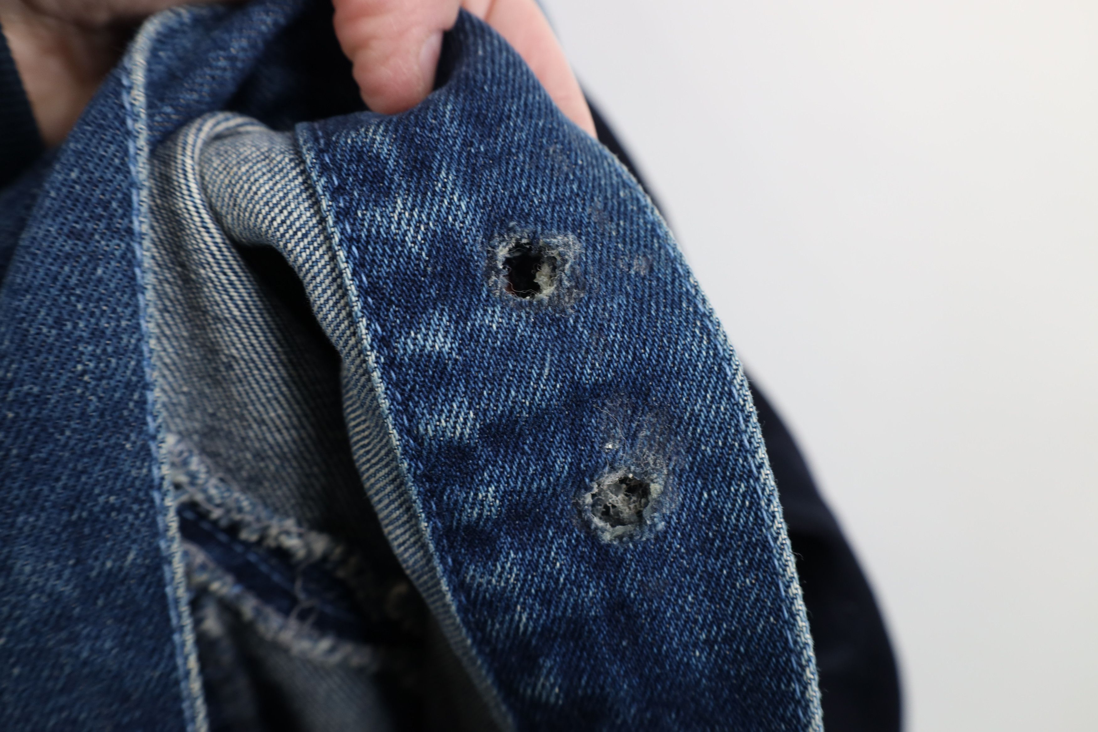 Vintage Vintage 90s Y2K Streetwear Block Baggy Denim Trucker Jacket Size US XXL / EU 58 / 5 - 14 Thumbnail