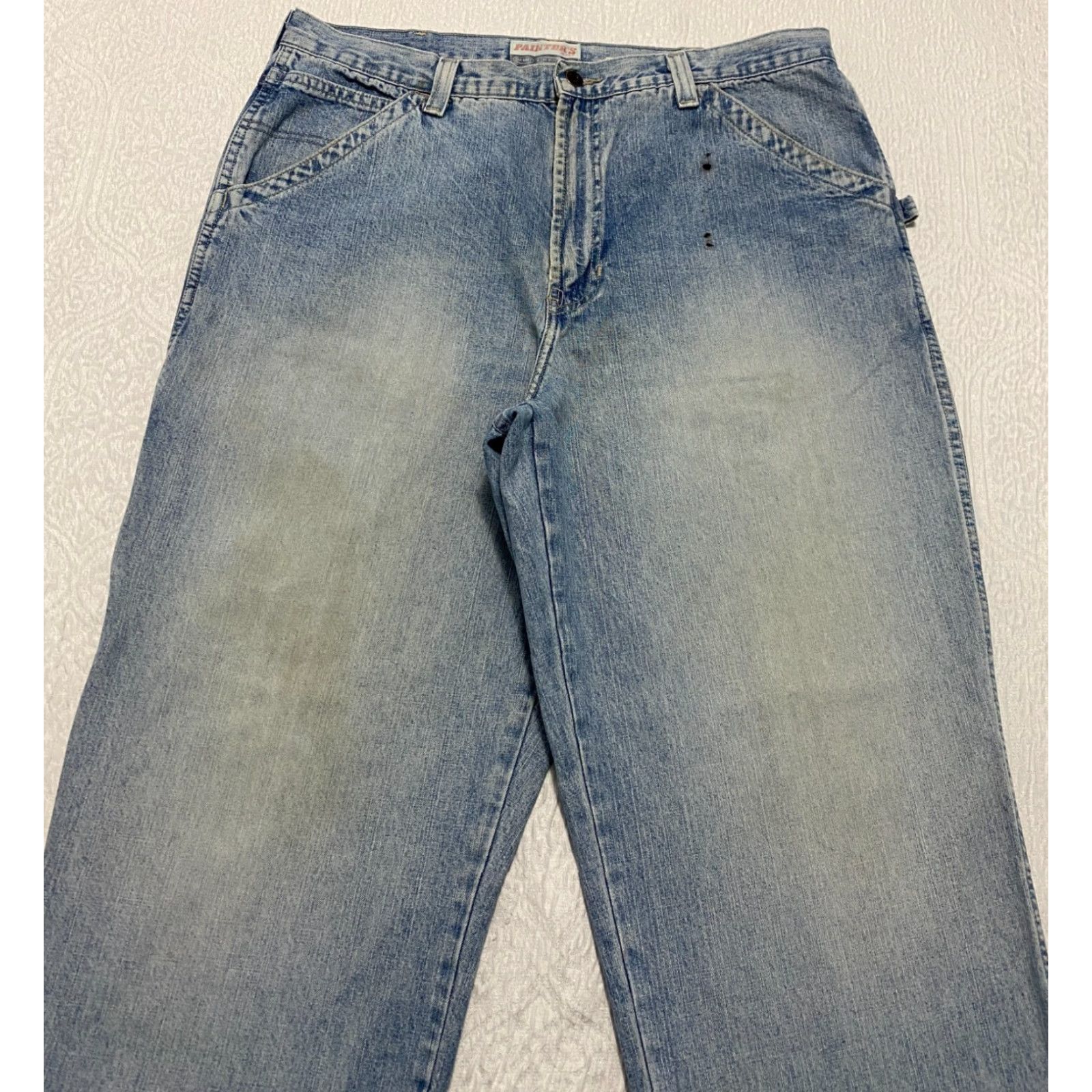 Old Navy VINTAGE Old Navy Painter's Jeans Men 38x33 Blue Denim Baggy Carpenter Wide-Leg Relaxed Size 38 Mens Jeans Vintage 80s 90s Size US 38 / EU 54 - 2 Thumbnail