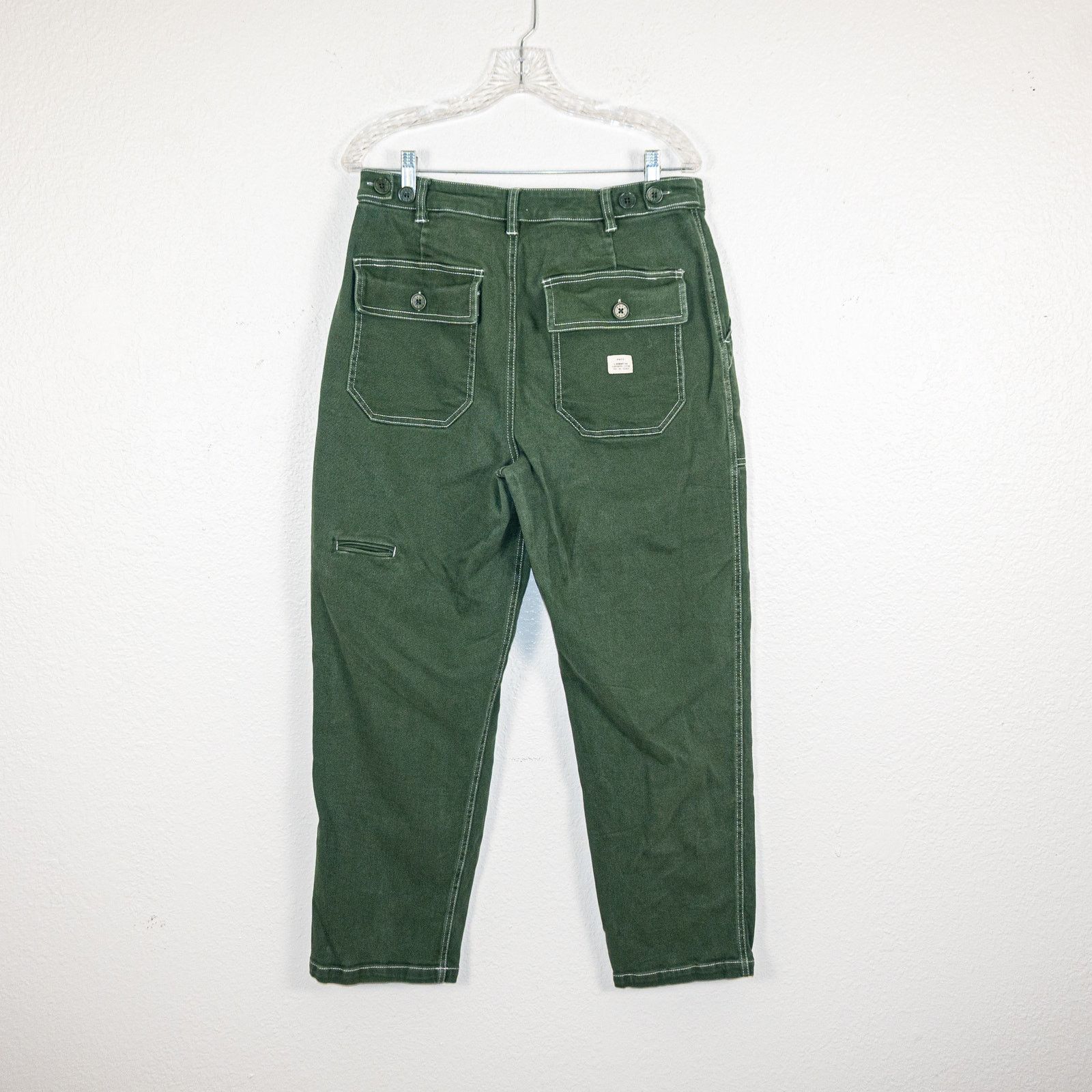 P&Co P&Co Service Fatigue Pants in Green Cotton Twill Size 14 L28 Size 32" / US 10 / IT 46 - 3 Thumbnail