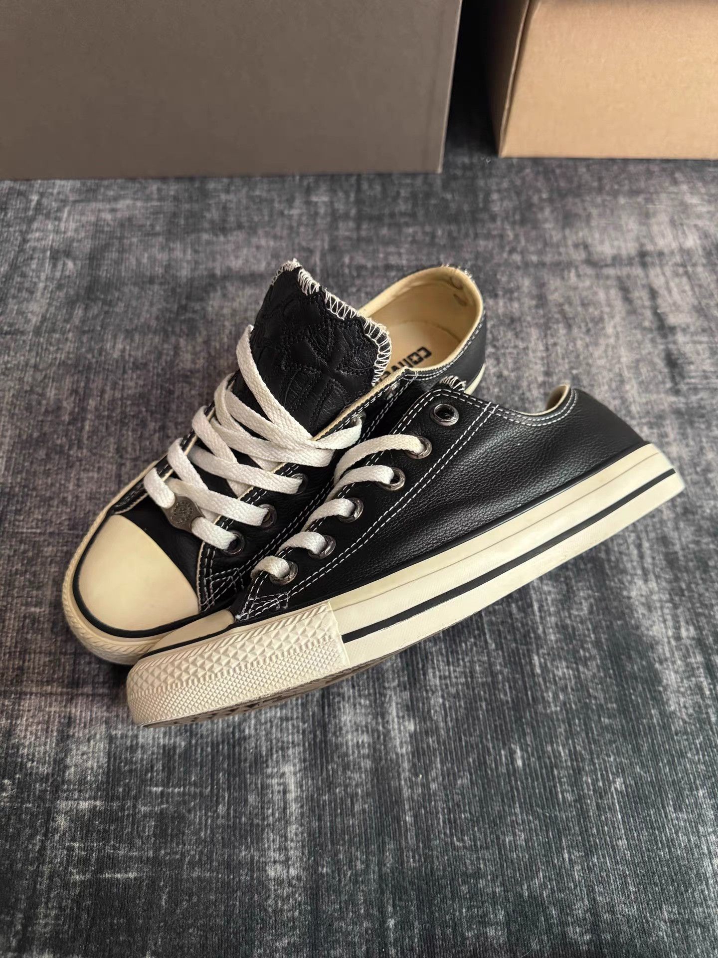 Chrome Hearts chrome Hearts Triple Cross Leather Patch Low Top Converse Size US 6.5 / EU 39-40 - 2 Thumbnail