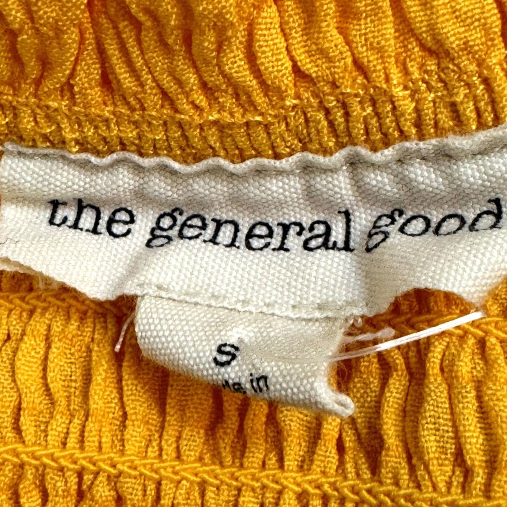 Vintage The General Good Blouse Shirt Womens S Yellow Bow-Tied Crop Top Blouse V-Neck Short Sleeve Casual Party/Cocktail Bohemian Vintage No Size S / US 4 / IT 40 - 5 Thumbnail