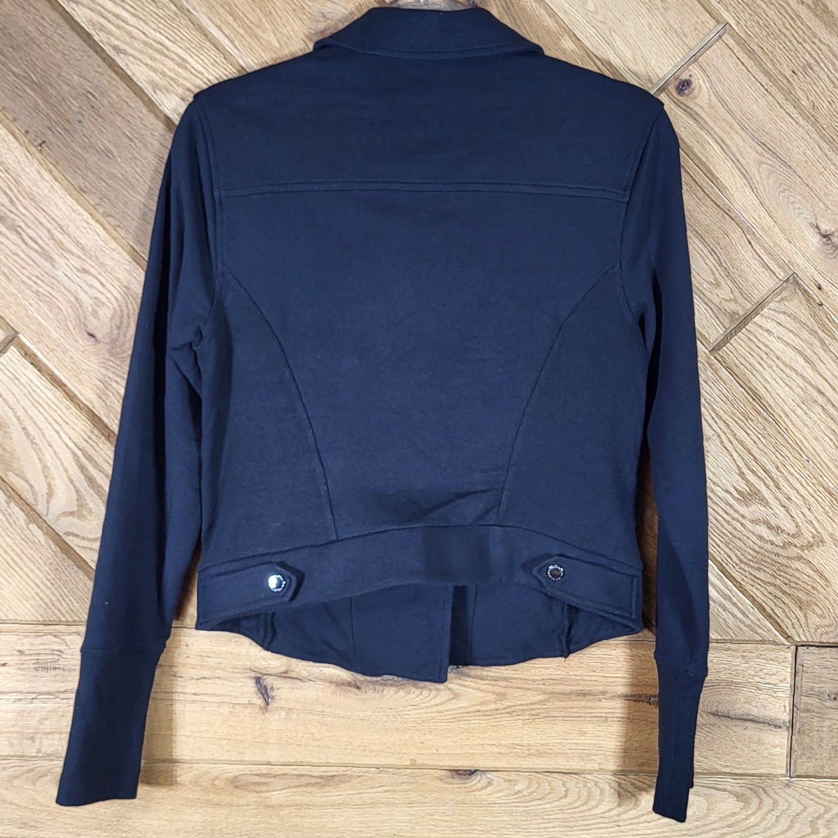 Vintage H By Halston Black Moto Jacket Size 8 Asymmetrical Zip Womens Outerwear Jacket Size M / US 6-8 / IT 42-44 - 4 Thumbnail