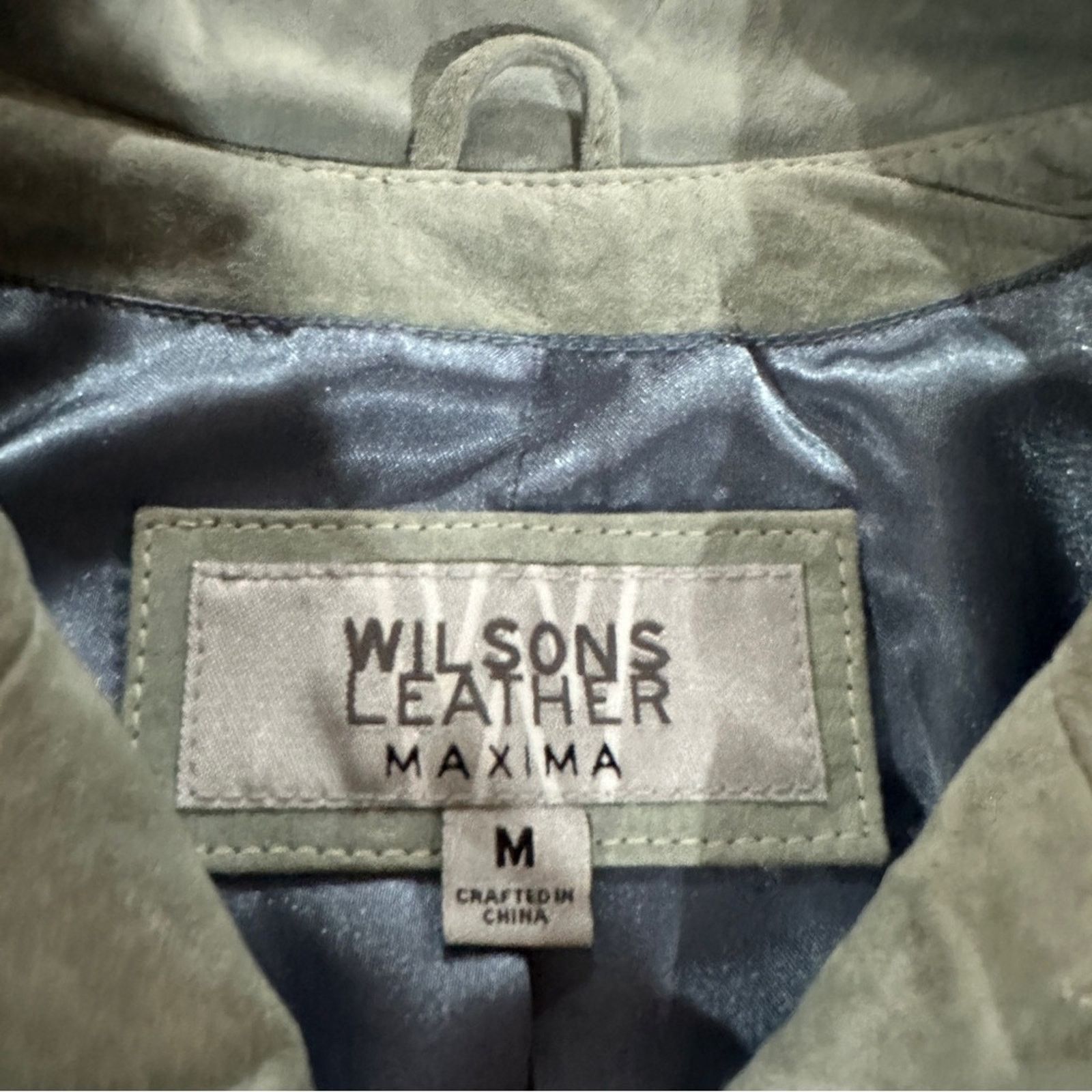 Wilsons Leather Wilsons Leather Light Green Long Sleeve Button Jacket Sz M Size M / US 6-8 / IT 42-44 - 5 Thumbnail