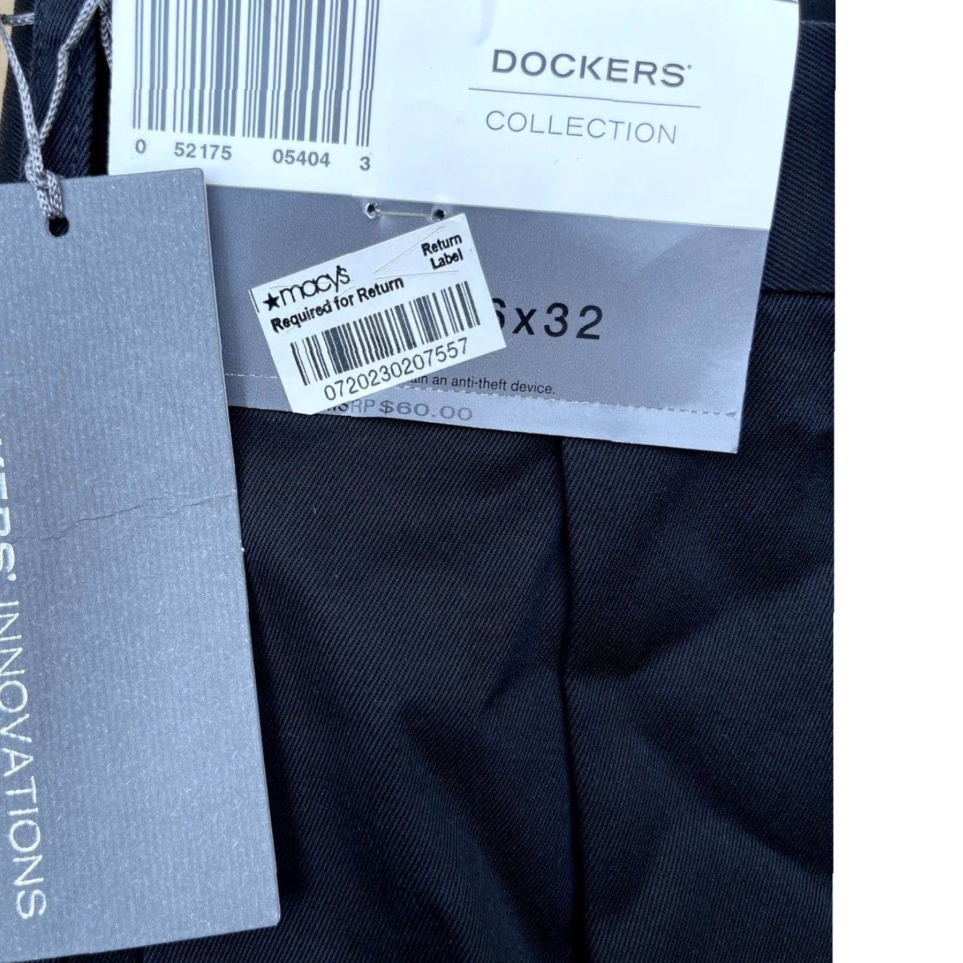 Dockers Dockers Collection Pants 36x32 Black Dress Pants NWT Innovation Men's 36 Black Size US 36 / EU 52 - 4 Thumbnail