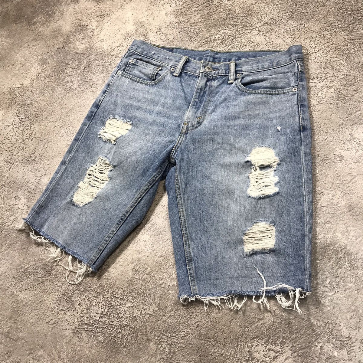 Vintage Vintage Levis Distressed Cut Off Shorts Thrashed Grunge 32 Size US 32 / EU 48 - 3 Thumbnail