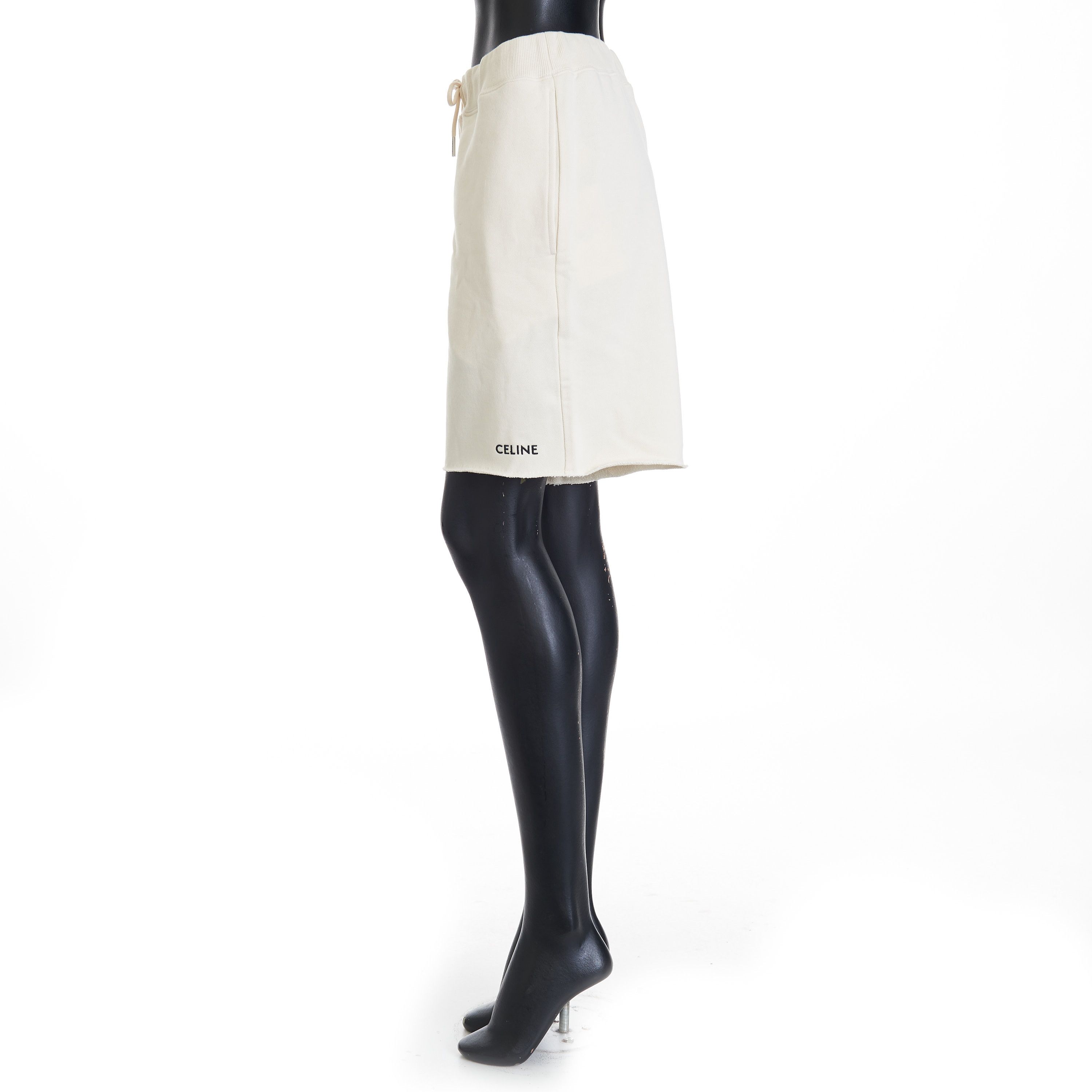 Celine Loose Celine Embroidered Shorts In Cream/Black Size M Size 30" / US 8 / IT 44 - 3 Thumbnail