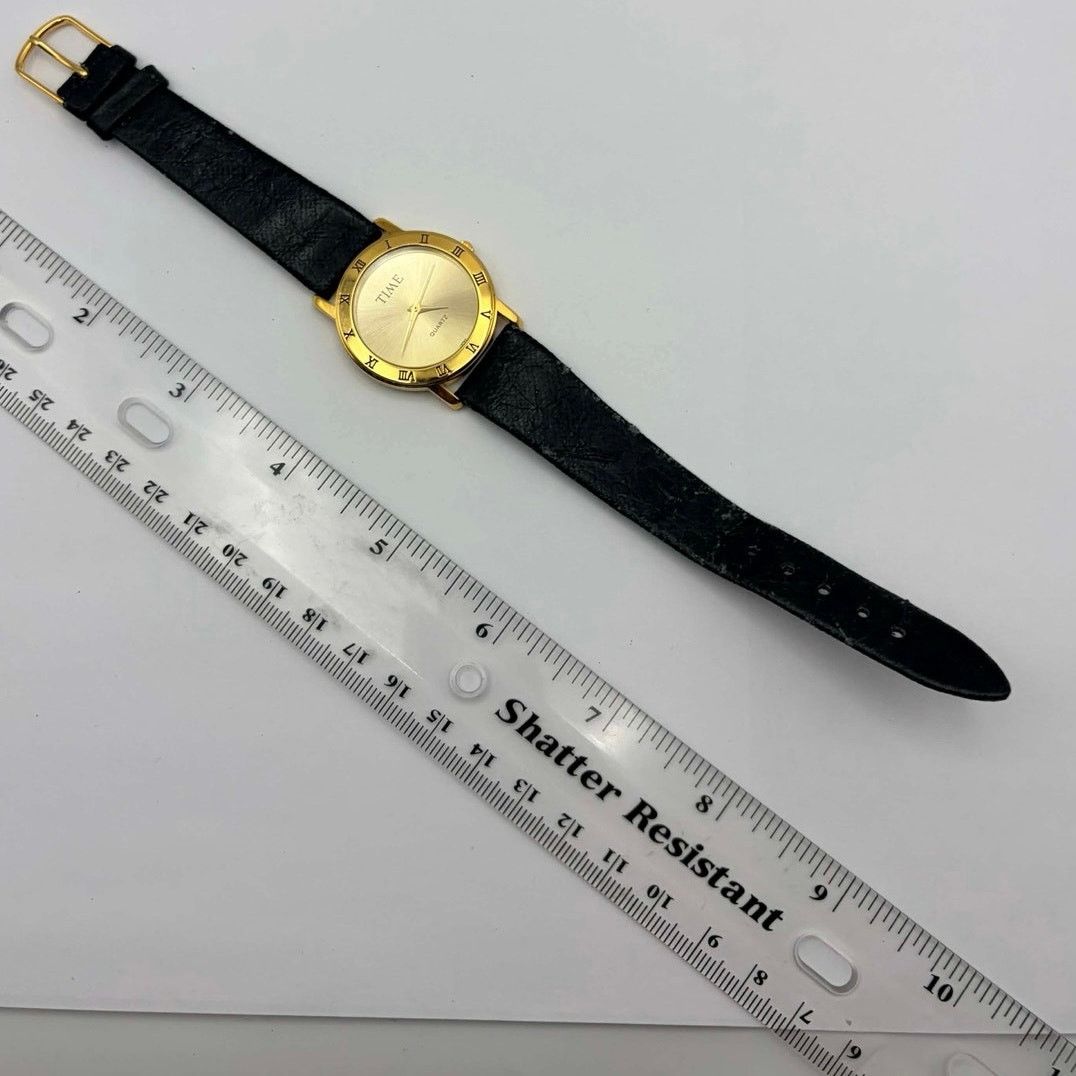 Other Vintage Gold & Black Men's Time Watch Size ONE SIZE - 5 Thumbnail