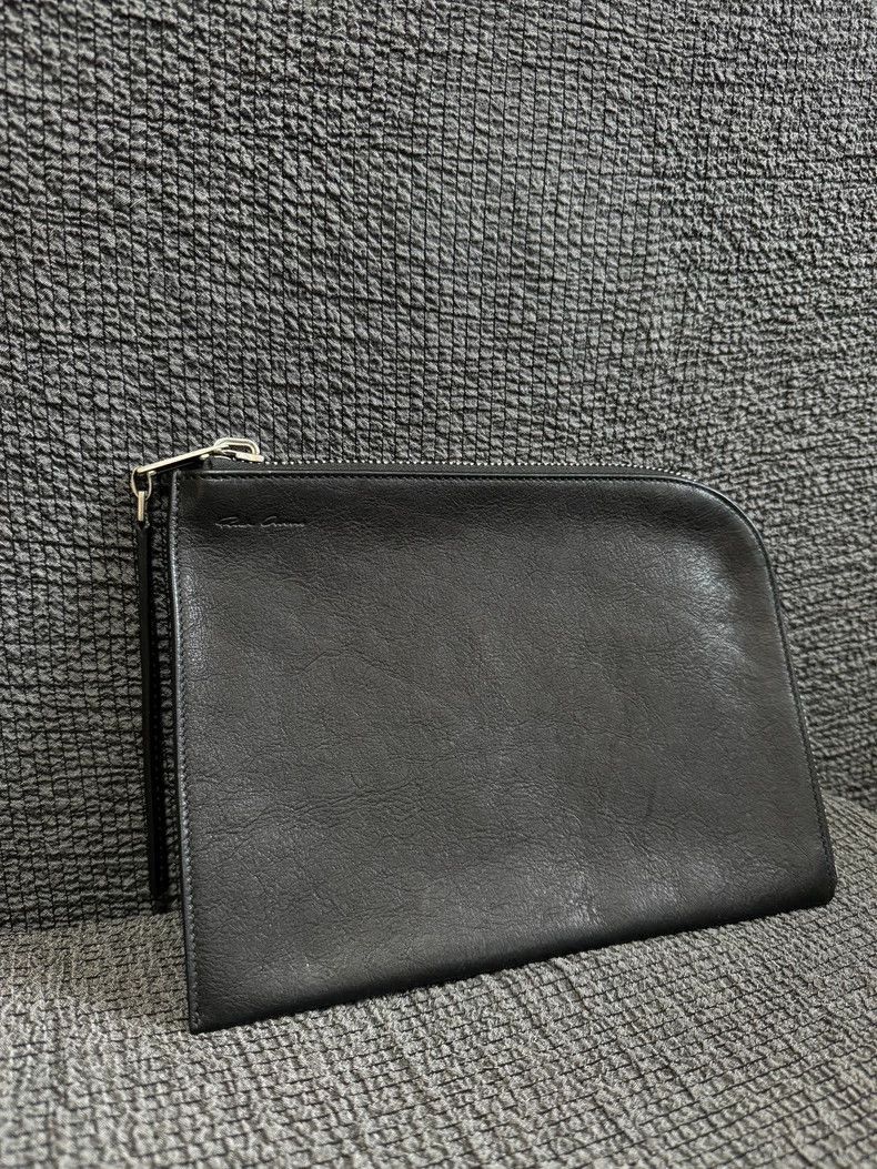 Rick Owens Rick Owens Cowhide zipper clutch bag-2507 Size ONE SIZE - 7 Thumbnail