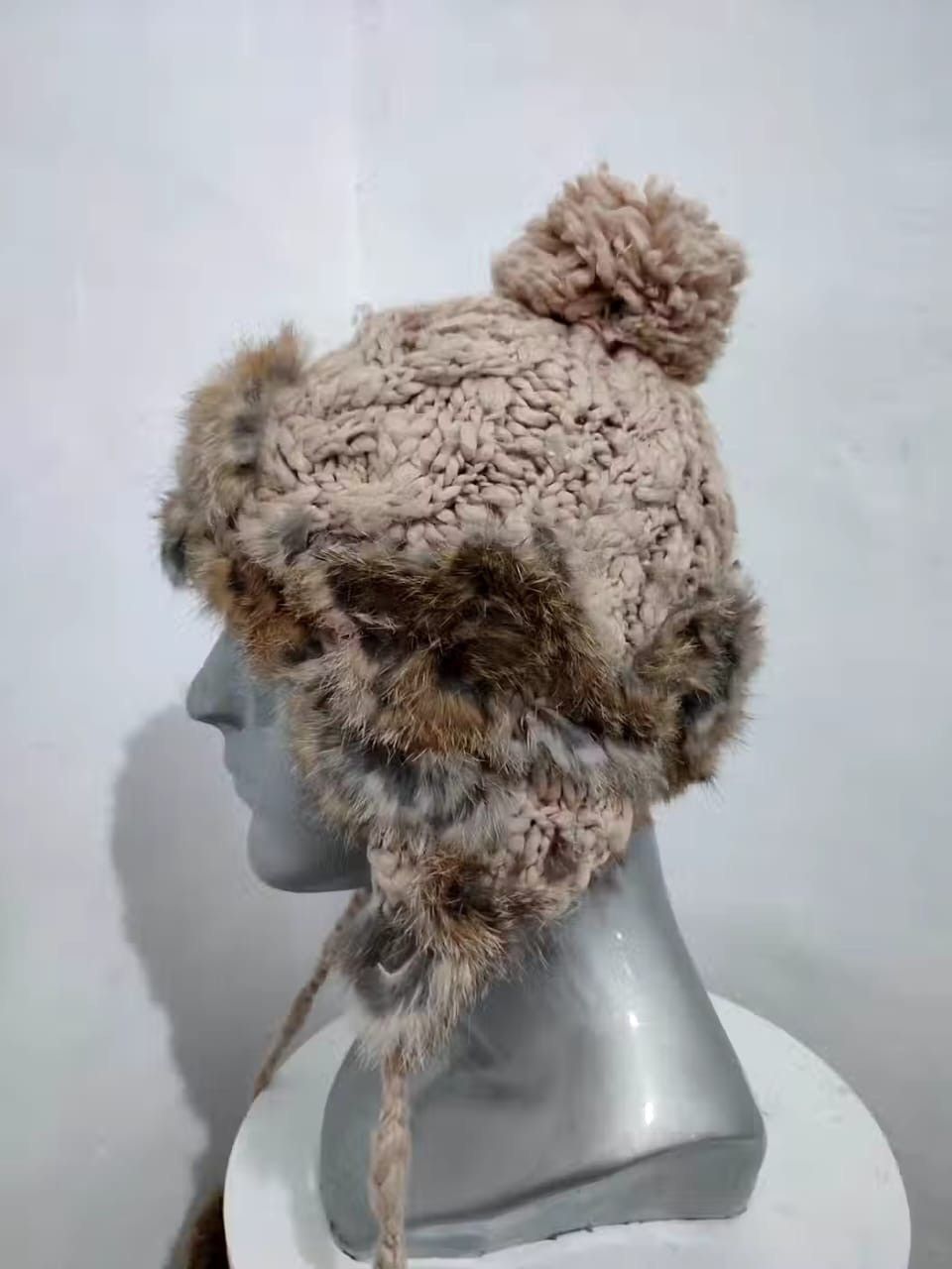 Other Unknown Japanese Hats Mix Fur design Winter Cap Size ONE SIZE - 3 Thumbnail