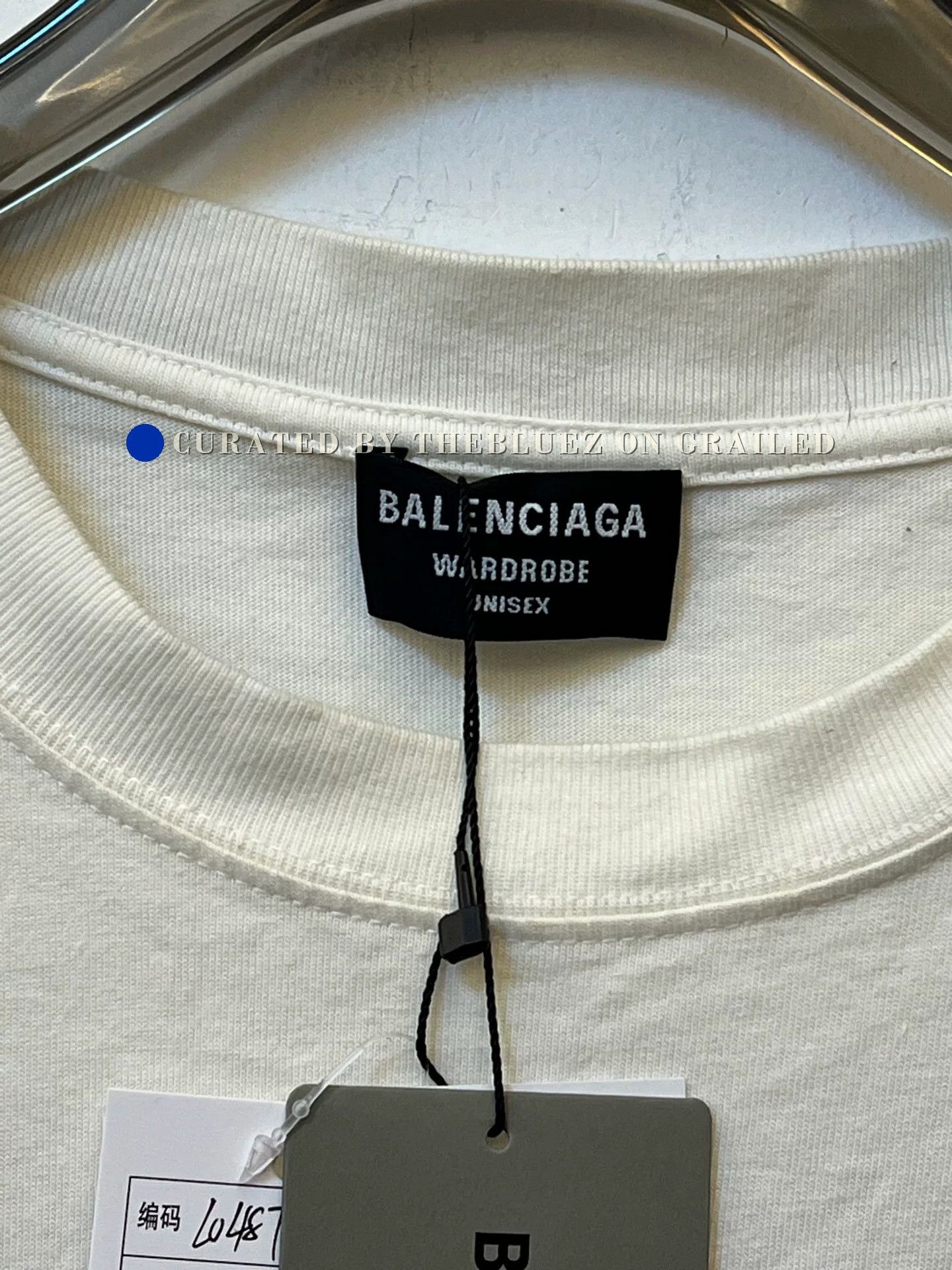 Balenciaga Balenciaga White Logo Crewneck T-Shirt Size US M / EU 48-50 / 2 - 3 Thumbnail