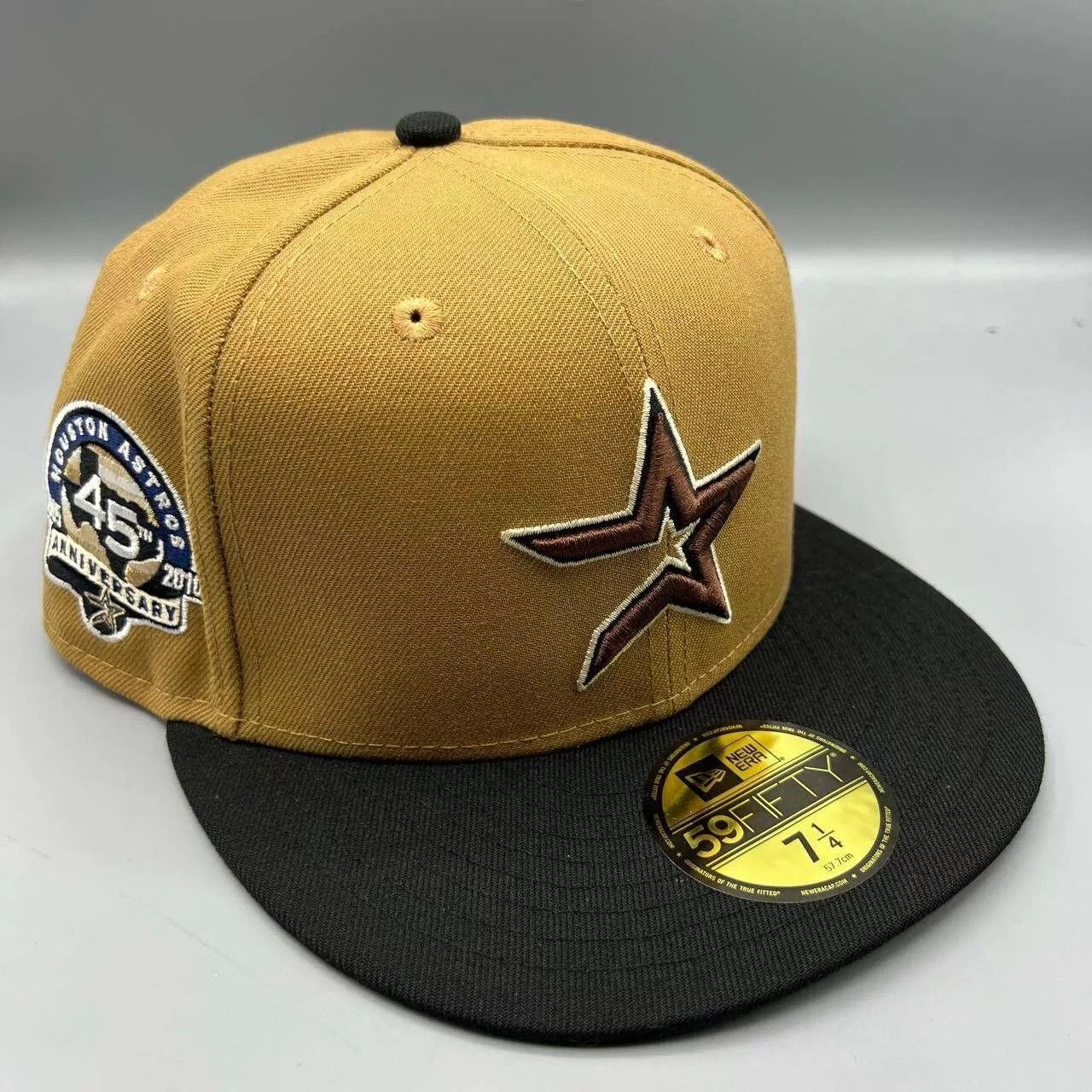 New Era Houston Astros Hat Men 7 1/4 59Fifty New Era MLB Fitted Cap Size ONE SIZE - 1 Thumbnail
