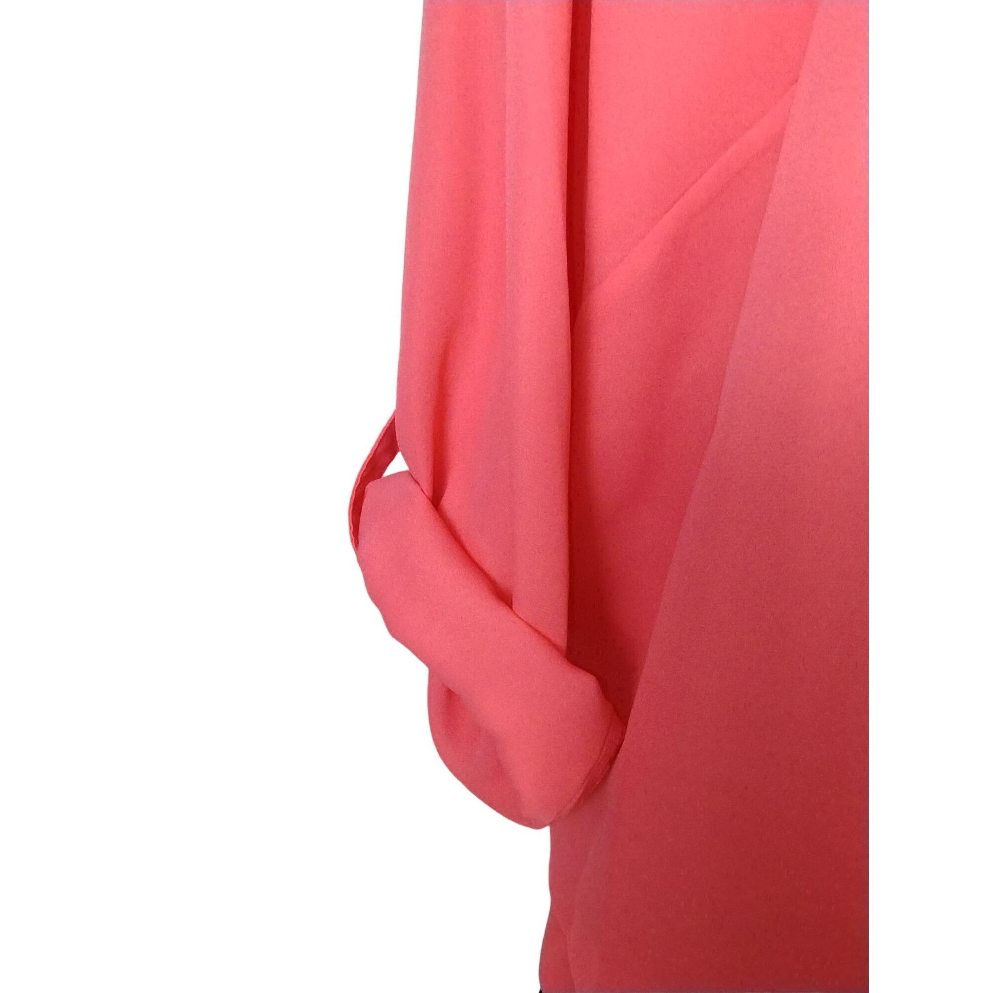 Other Zac and Rachel Womens 2X Pink V-Neck Rolled Sleeve Blouse wi Size 3XL / US 20-22 - 13 Thumbnail