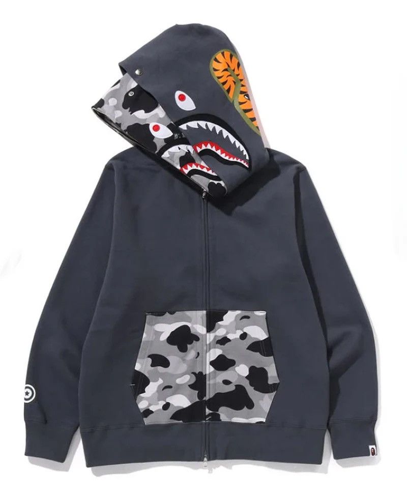 Bape Bape Shark Zip Hoodie Size ONE SIZE - 3 Thumbnail