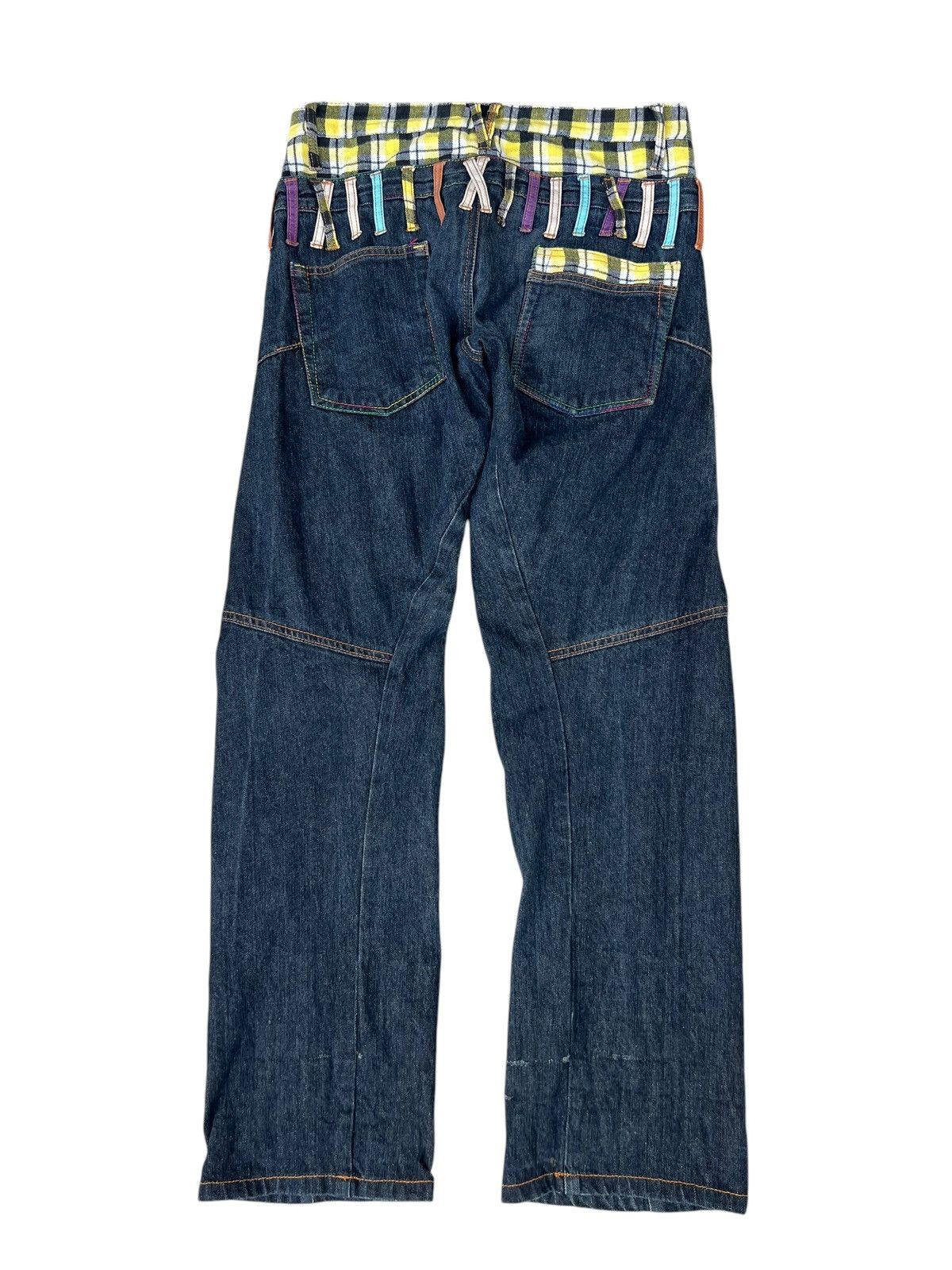 Vintage Double Waist Nylaus Clothing Japan Twisted Leg Denim Jeans Size US 31 - 12 Thumbnail
