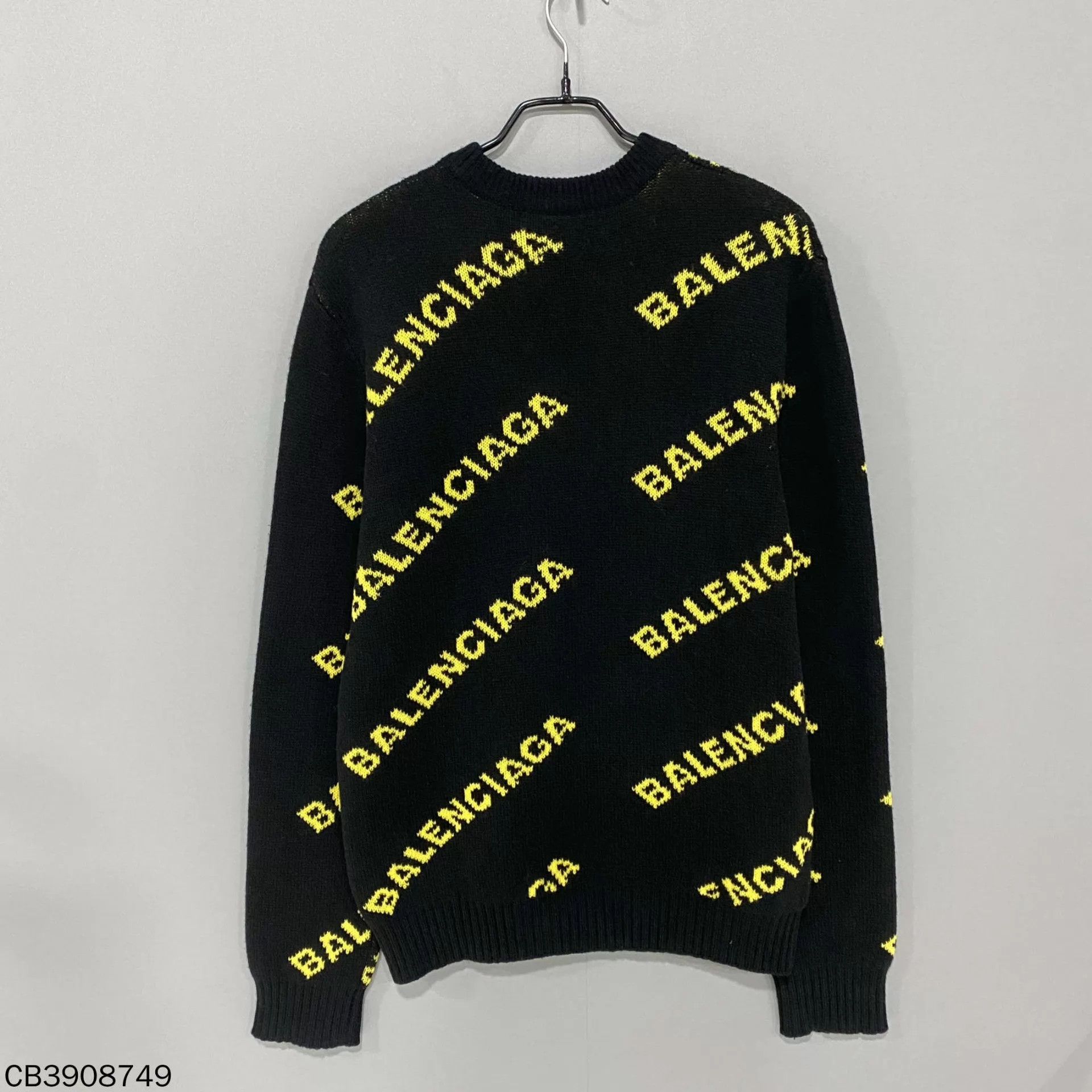 Balenciaga Balenciaga Black Yellow Doodle Logo Sweater S 95 New Size US S / EU 44-46 / 1 - 3 Thumbnail