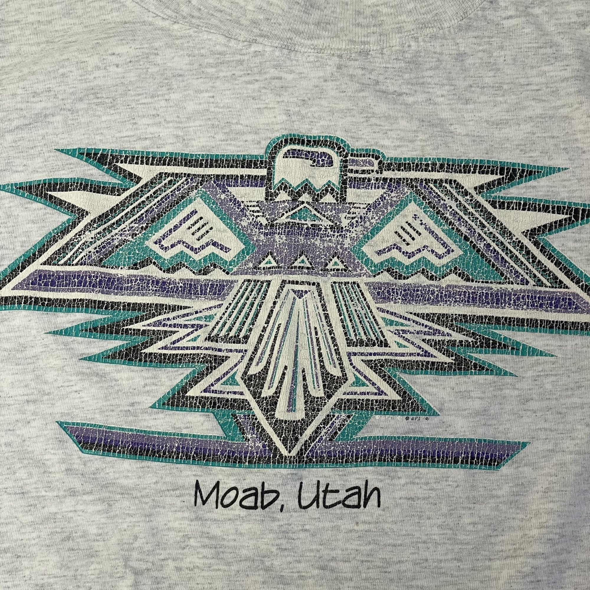 Other Vtg Alore HEATHER Gray Moab Utah THUNDERBIRD T Shirt Native Size US M / EU 48-50 / 2 - 2 Thumbnail