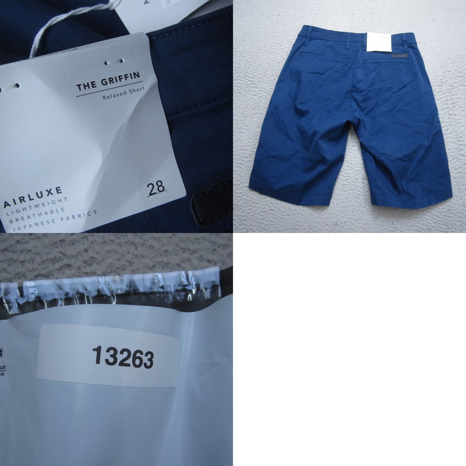 Griffin AG Adriano Goldschmied Shorts Mens 28 Blue Griffin Relaxed Chino Preppy Casual Size US 28 / EU 44 - 9 Thumbnail