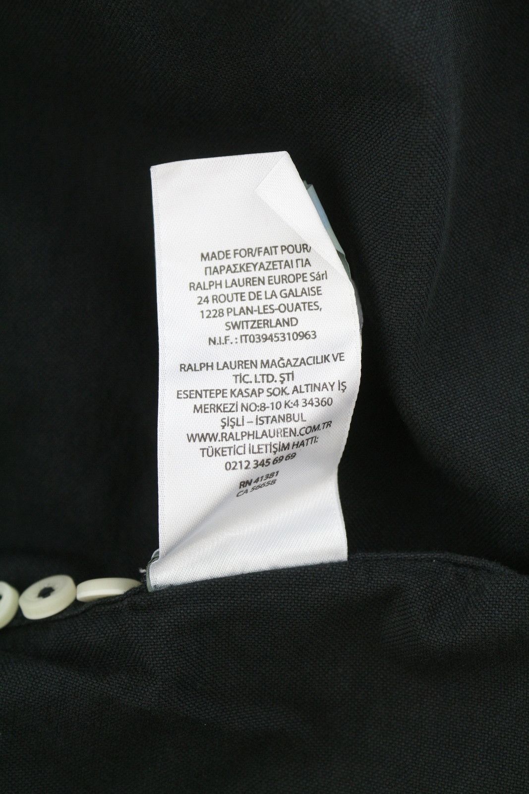 Ralph Lauren CORE REPLEN XL Black Button-Down Neck Slim Fit 87039 Size US XL / EU 56 / 4 - 11 Thumbnail