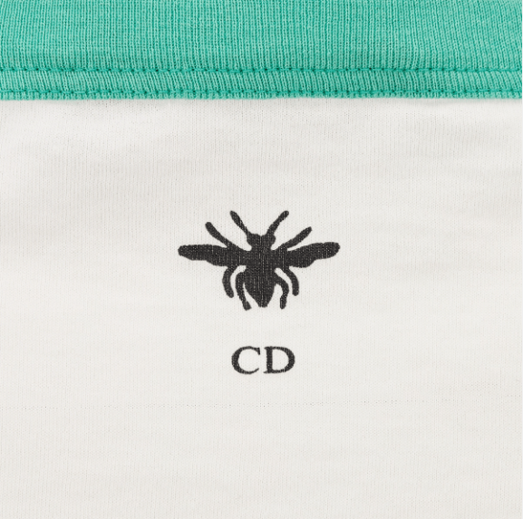 Dior o1w1db10925 443T27 Dioriviera T-Shirt in Ecru/Aquamarina Size S / US 4 / IT 40 - 3 Thumbnail