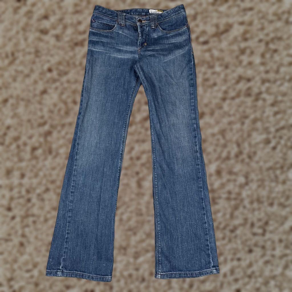 Volcom Volcom Jeans Women 28x32 Blue Misster Bootcut Denim Stretch Button Fly Jeans Women Size 28" / US 6 / IT 42 - 1 Thumbnail