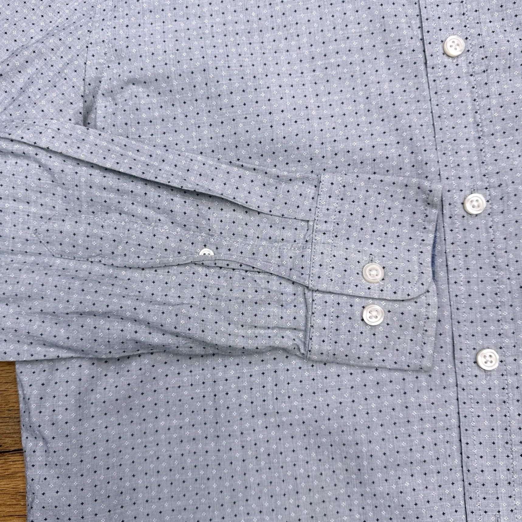 Banana Republic Banana Republic Shirt Mens M Green Button Up Stretch Soft Wash Geometric Knit Cotton Button-Down Collar Pockets Casual Workwear Regular Vintage No N/A Size US M / EU 48-50 / 2 - 5 Thumbnail
