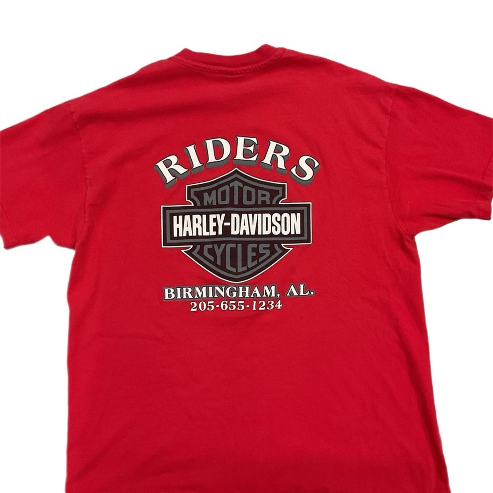 Harley Davidson 90s HARLEY DAVIDSON Birmingham, AL AMERICAN BIKER t-shirt Size US XL / EU 56 / 4 - 3 Thumbnail