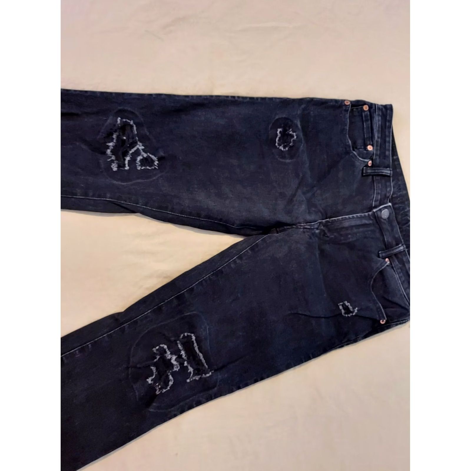 American Eagle Outfitters Mens American Eagle Outfitters Slim Black Denim Jeans 32x30 32x28 Pants Size US 32 / EU 48 - 3 Thumbnail