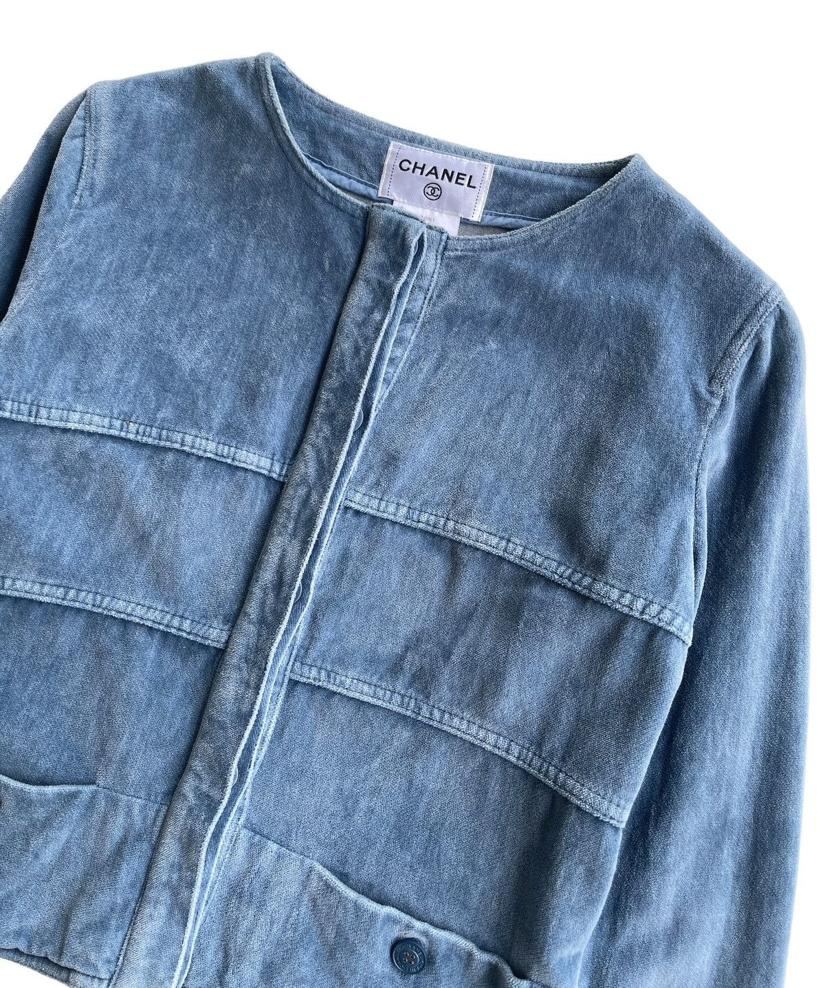 Chanel Chanel Velvet Cropped Jacket Size S / US 4 / IT 40 - 4 Thumbnail