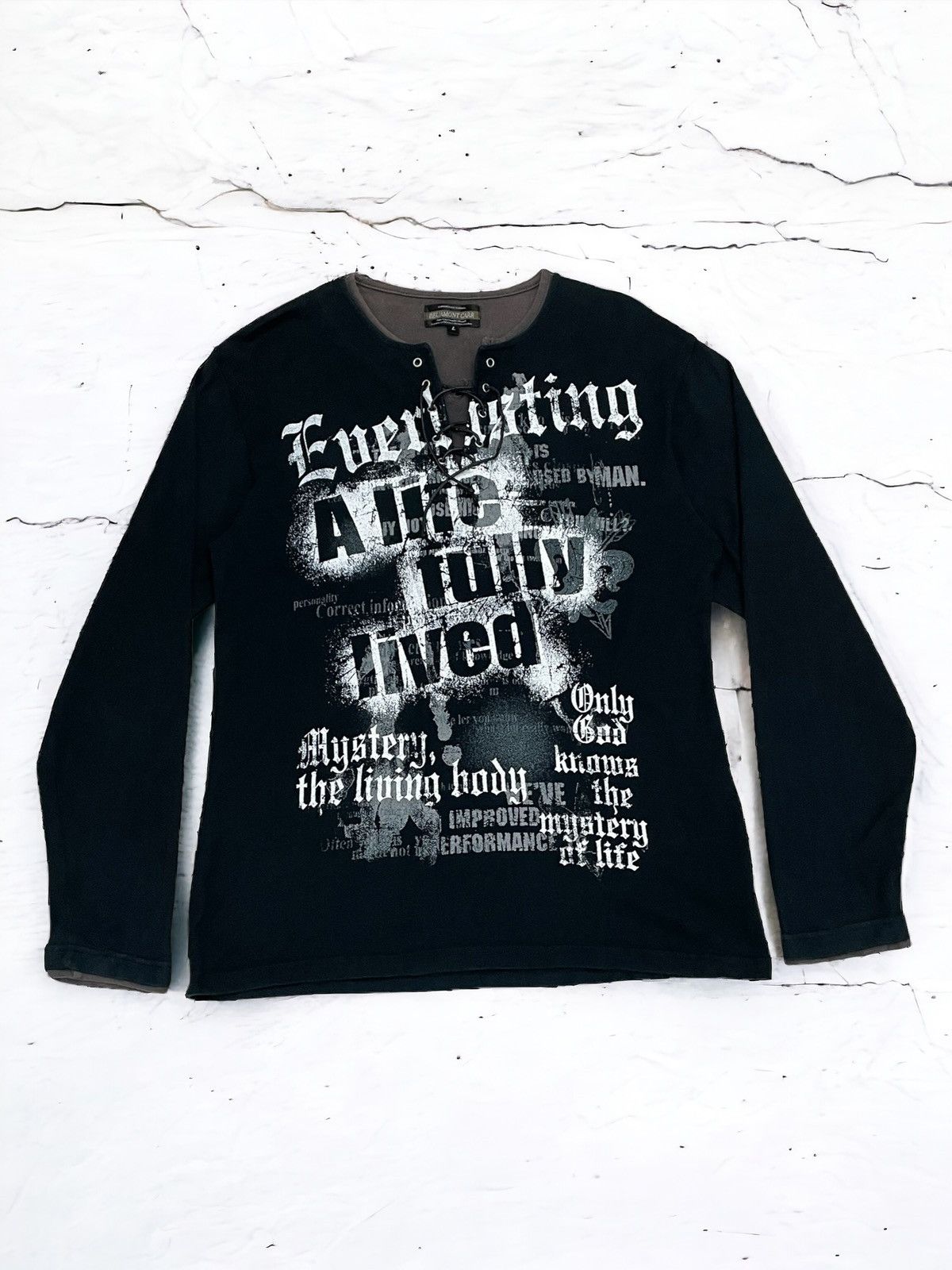 Japanese Brand Beaumont Carr Punk Fashion Bondage Y2K Life Poem Size US L / EU 52-54 / 3 - 1 Thumbnail