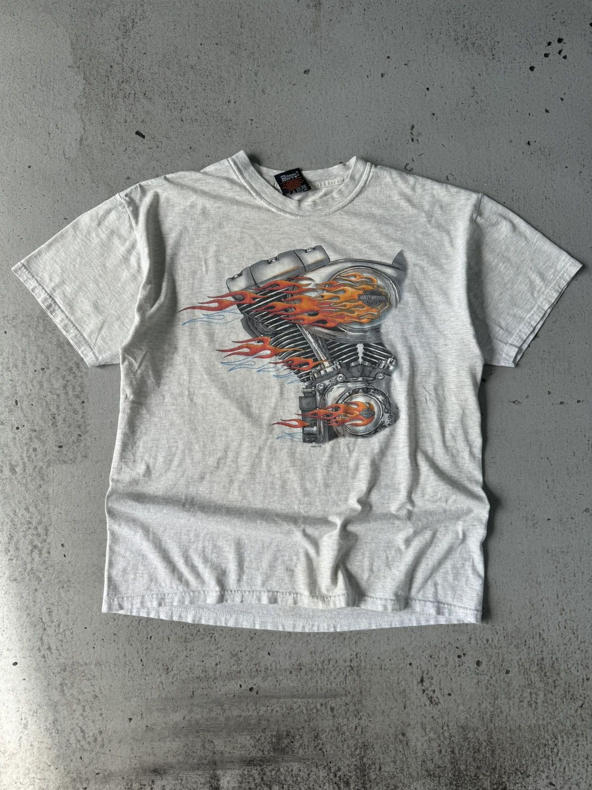 Harley Davidson 90’s Harley Flame Engine Tee Reno Nevada Size US L / EU 52-54 / 3 - 1 Thumbnail