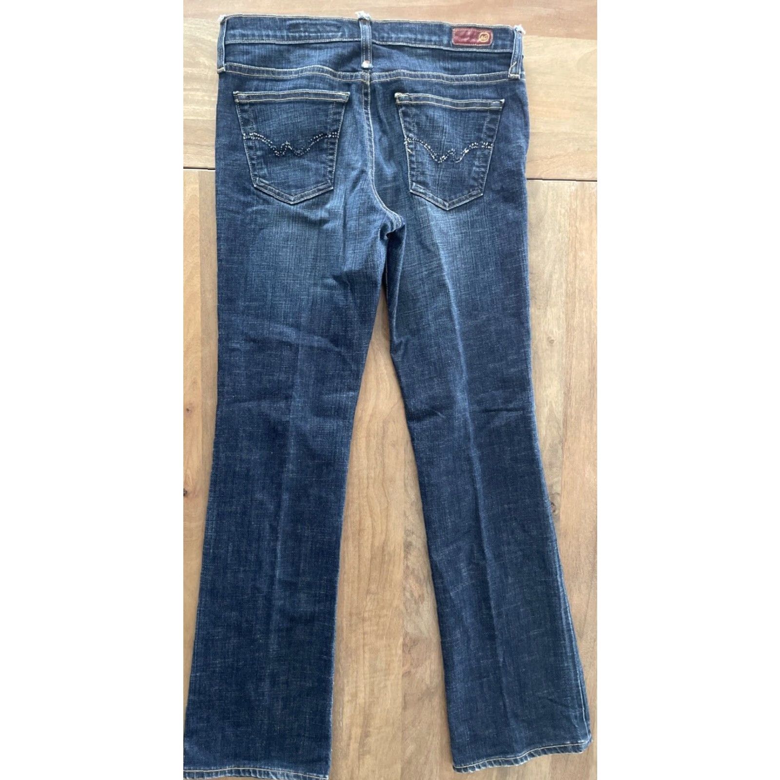 Vintage Vintage AG Adriano Goldschmied Kiss Slim Bootcut Jeans Womens 30x31 Low Rise Y2K Blue 5-Pocket Distressing Baggy? No, Slimming Fit Womens Jeans Size 30" / US 8 / IT 44 - 2 Thumbnail