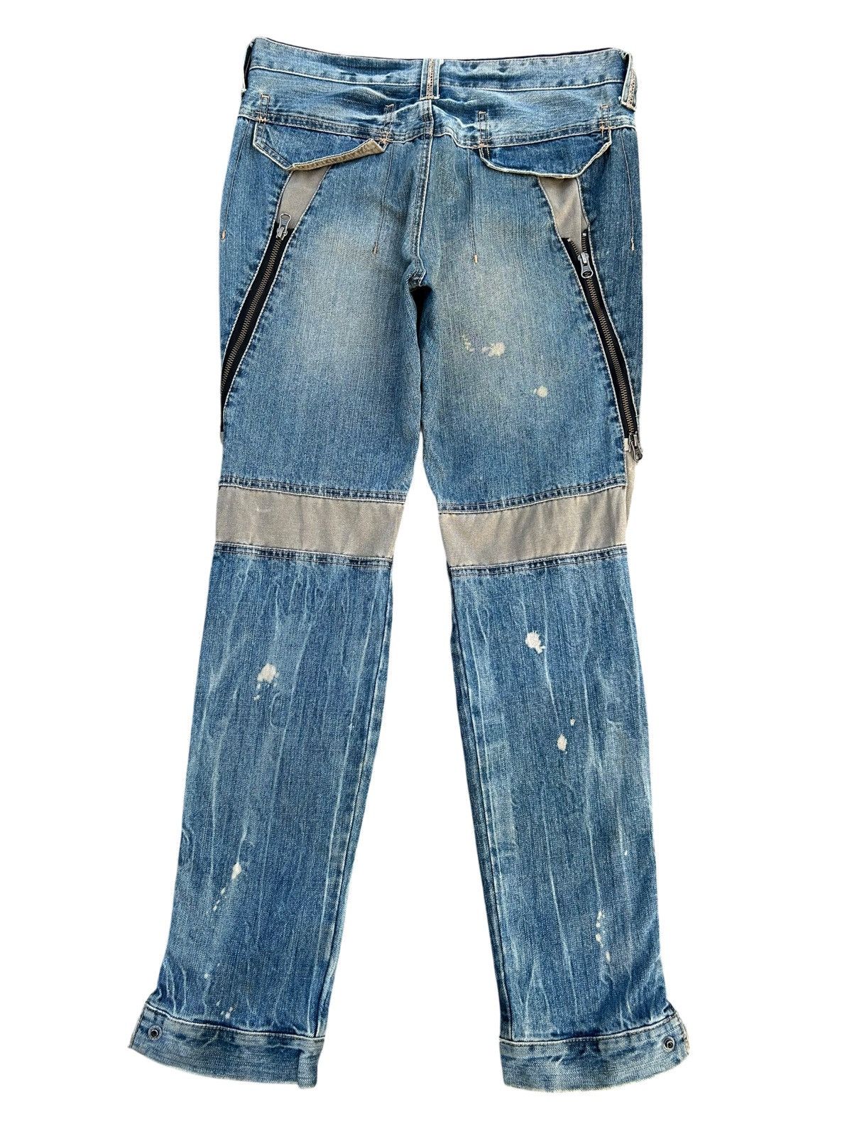 Kapital PPFM Japanese Punk Bondage Distressed Denim Jeans Size US 32 / EU 48 - 2 Thumbnail