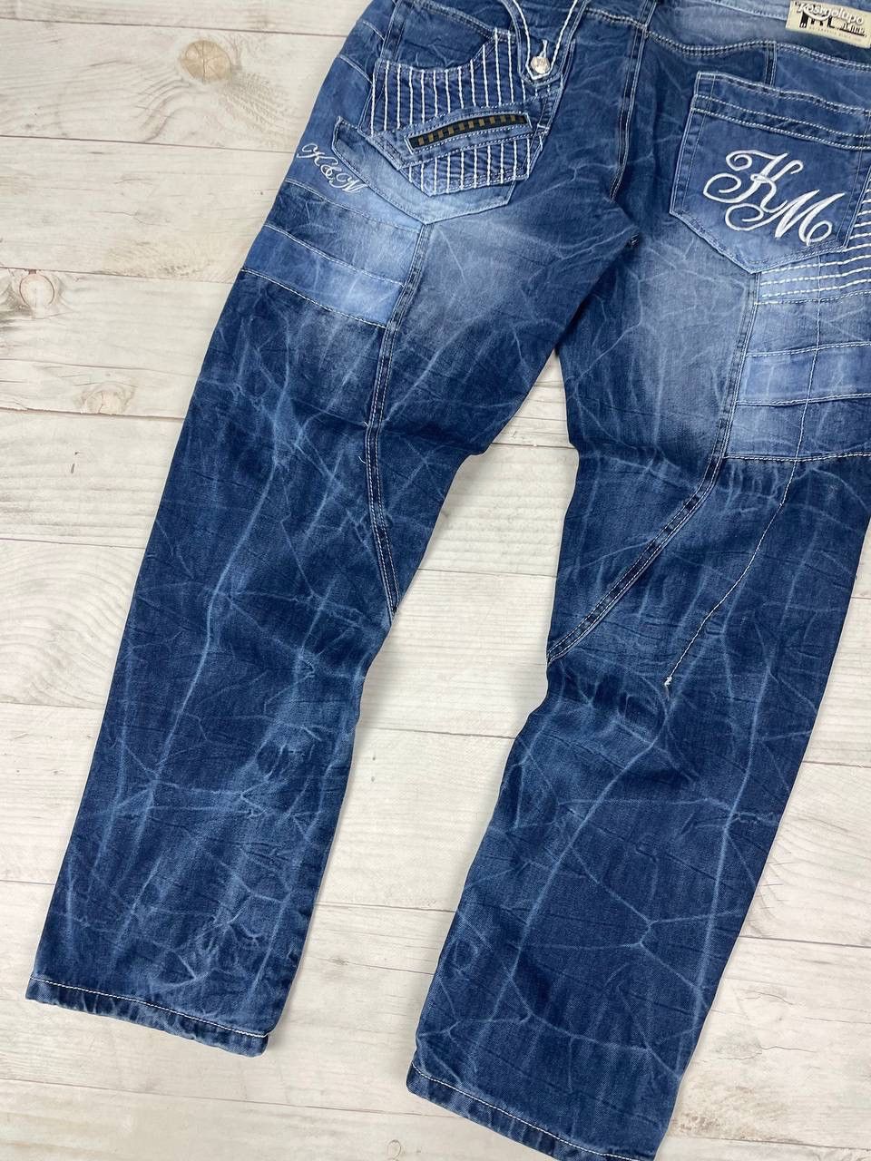 Japanese Brand Kosmo Lupo Distressed Gothic Punk Denim Jeans Japan Y2K Size US 38 / EU 54 - 6 Thumbnail