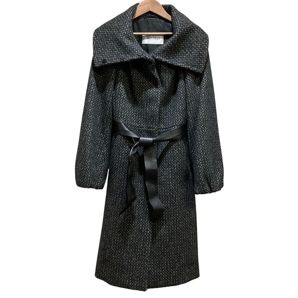 Max Mara MaxMara Max Mara Cashmere Blend Coat Leather Outerwear 10160773 DUTY FREE for USA Size ONE SIZE - 1 Thumbnail