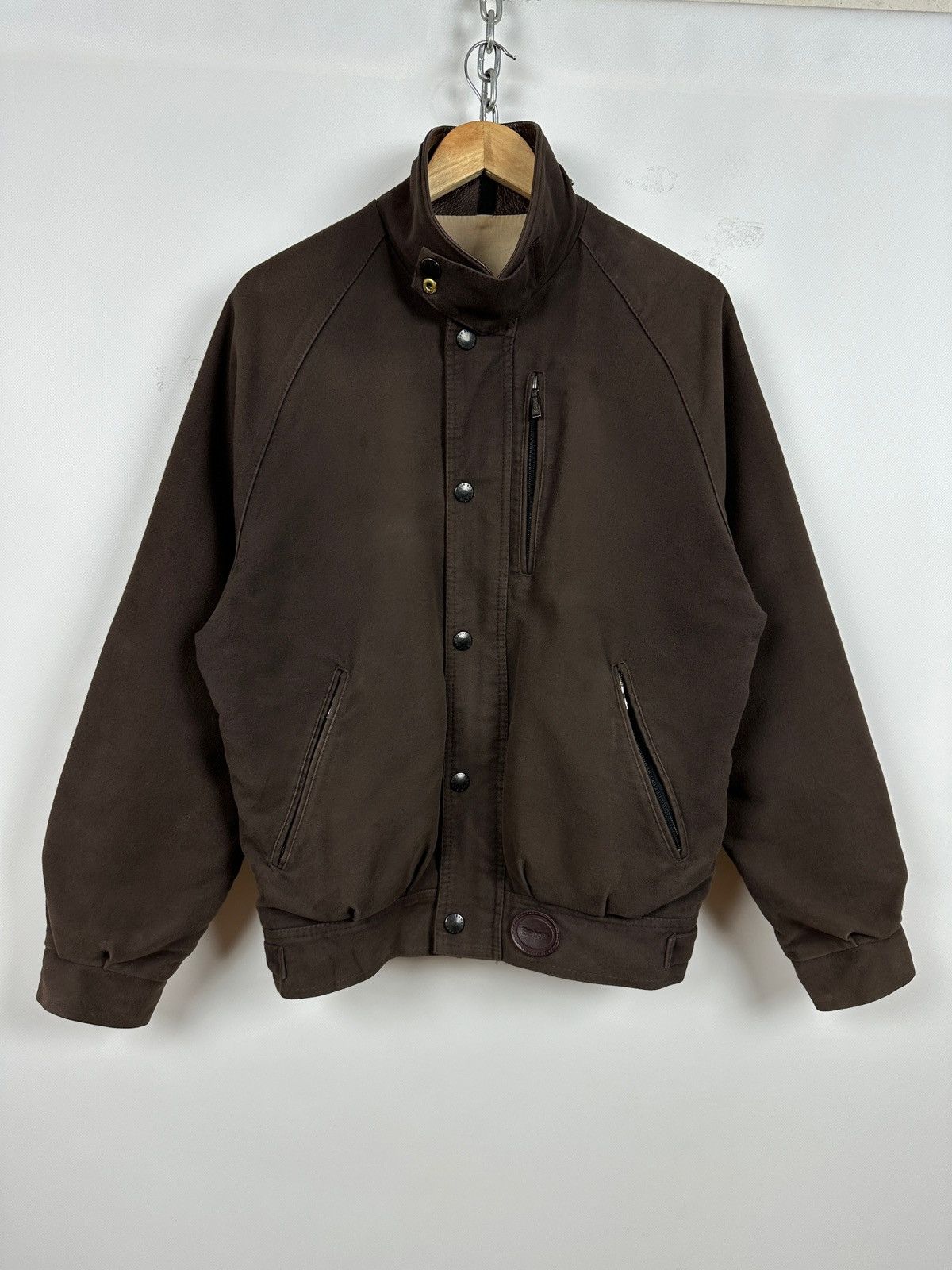 Barbour × Vintage Vintage Barbour Moleskin Blouson Chocolate Jacket |  Grailed