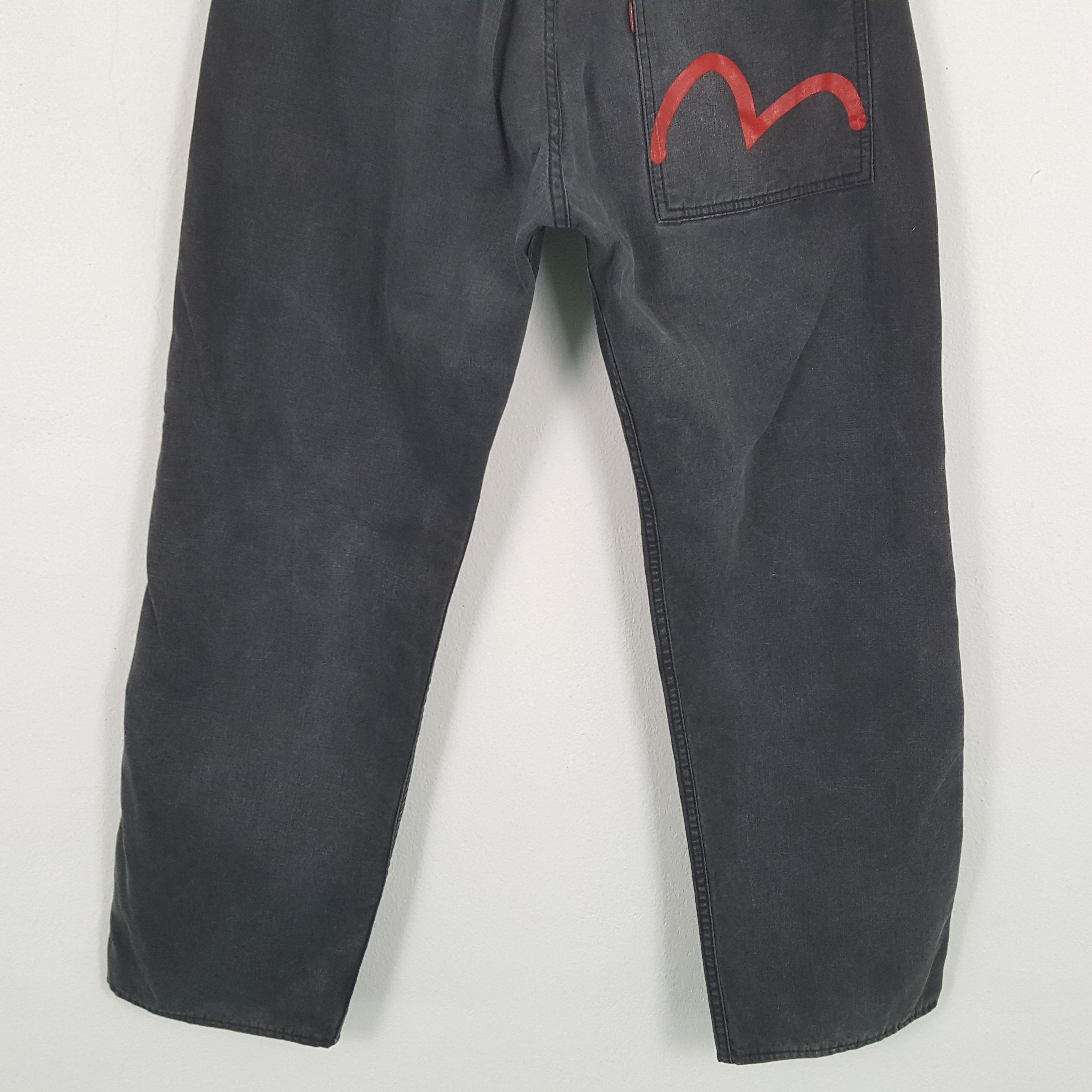 Evisu × Japanese Brand × Vintage Vintage EVISU Japanese Brand Daicock Custom Black Jeans Size US 30 / EU 46 - 6 Thumbnail