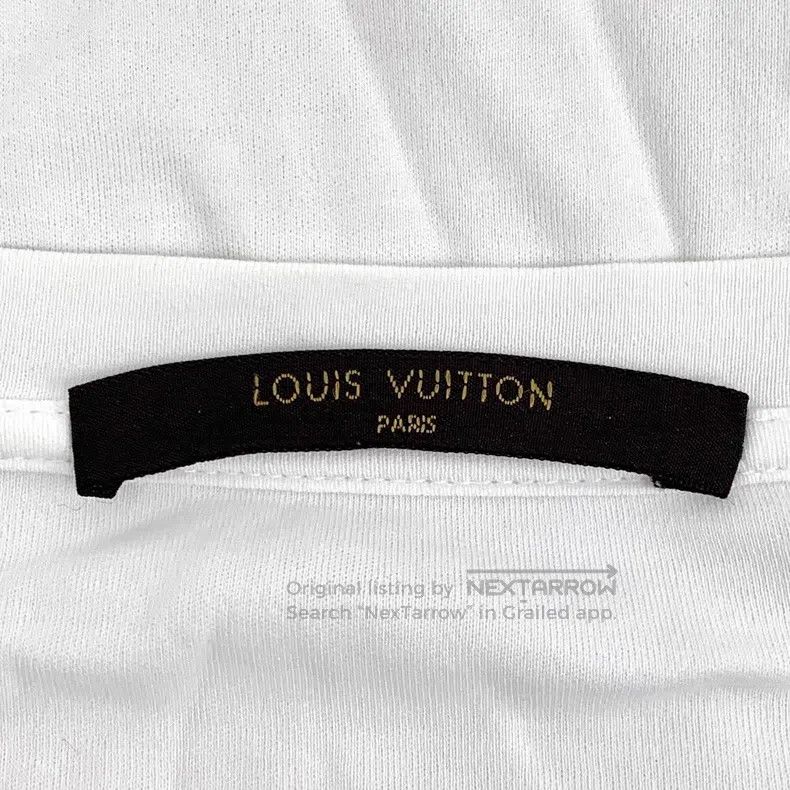 Louis Vuitton Louis Vuitton White V-print cotton crewneck short-sleeve T Size US M / EU 48-50 / 2 - 6 Thumbnail