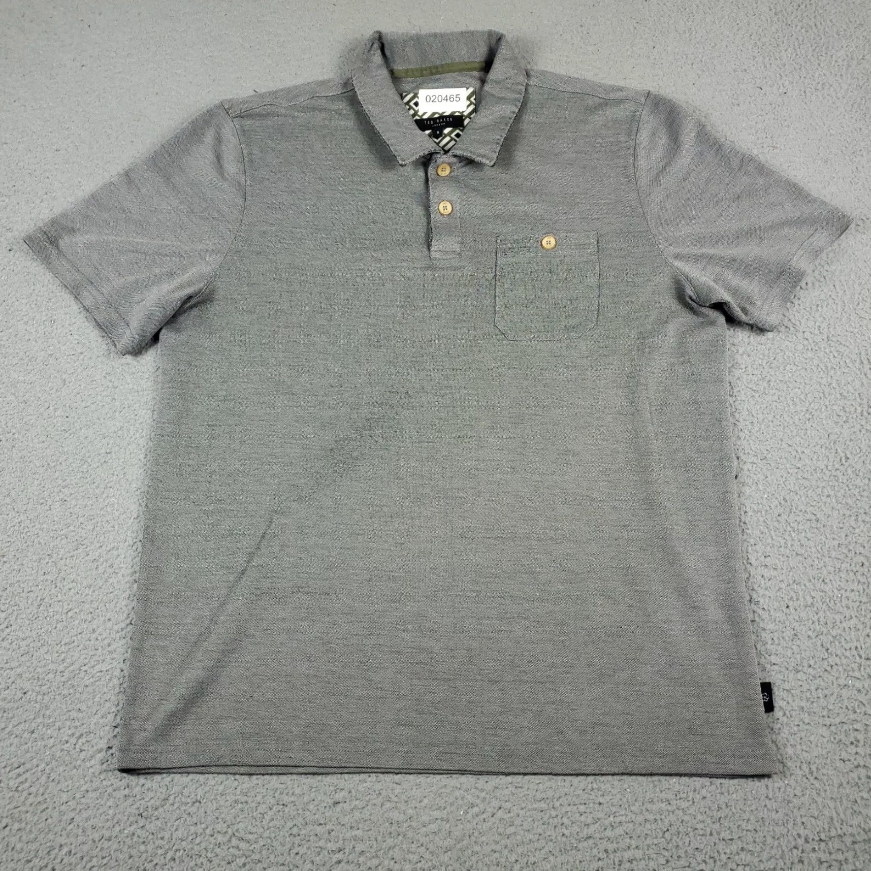 Ted Baker Ted Baker Polo Shirt Mens Size 5 Gray Short Sleeve Casual Activewear Size US S / EU 44-46 / 1 - 2 Thumbnail