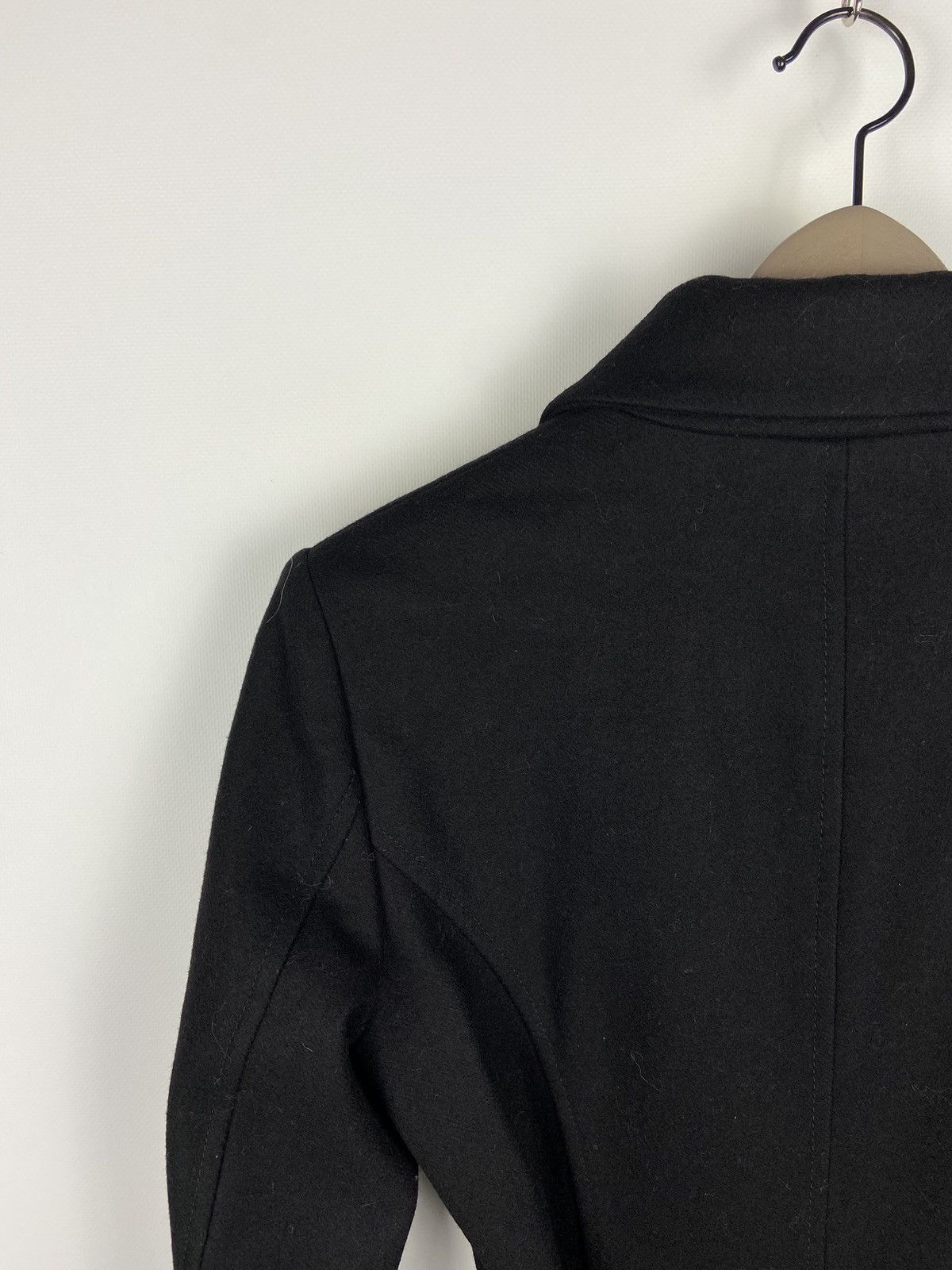Versace Jeans Couture Vintage Versace Jeans Couture Black Womens Wool Belt Coat Size XS / US 0-2 / IT 36-38 - 14 Thumbnail