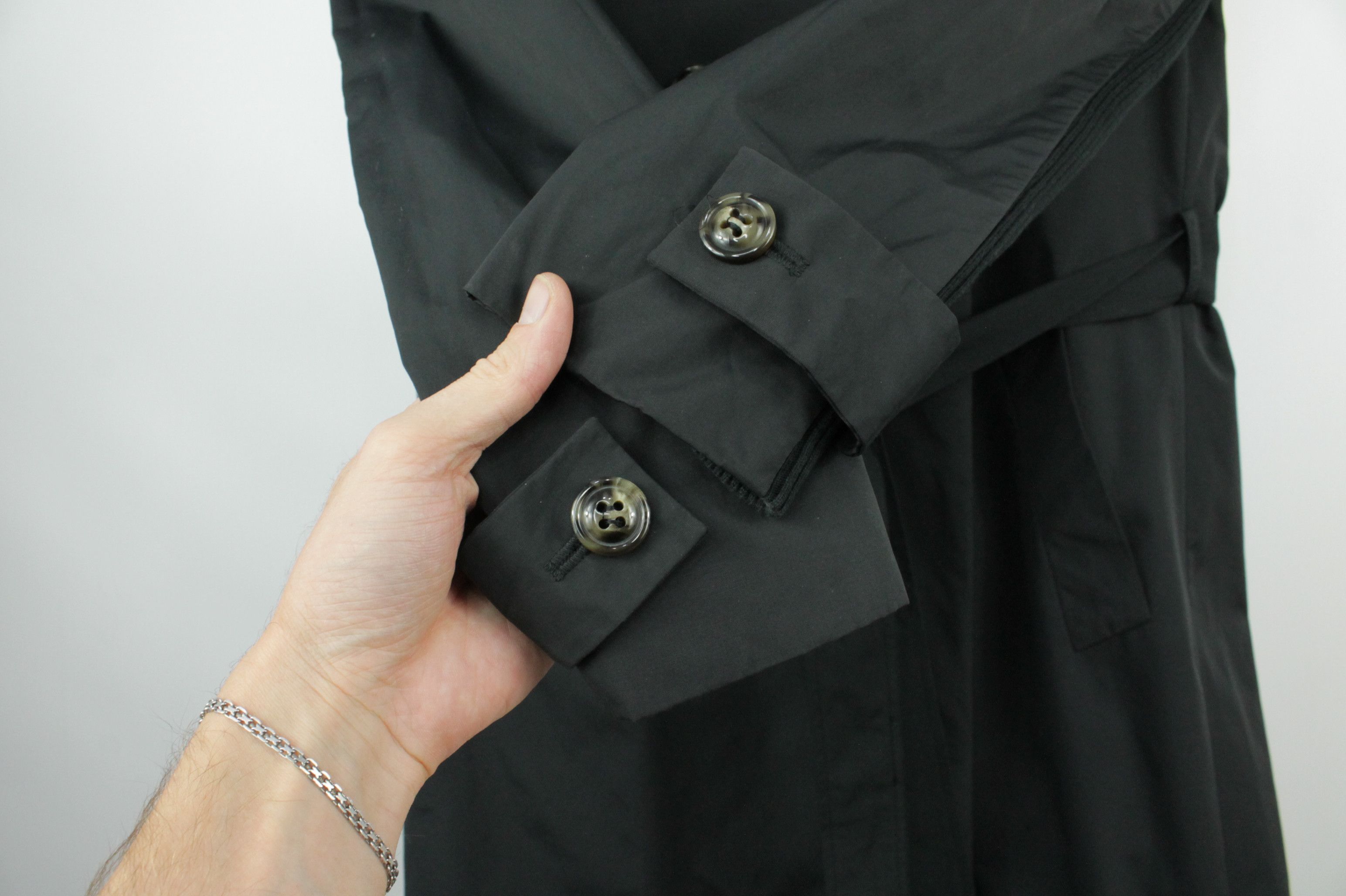 Joseph Joseph Double-Breasted Black Cotton Belted Trench Coat Size M / US 6-8 / IT 42-44 - 5 Thumbnail