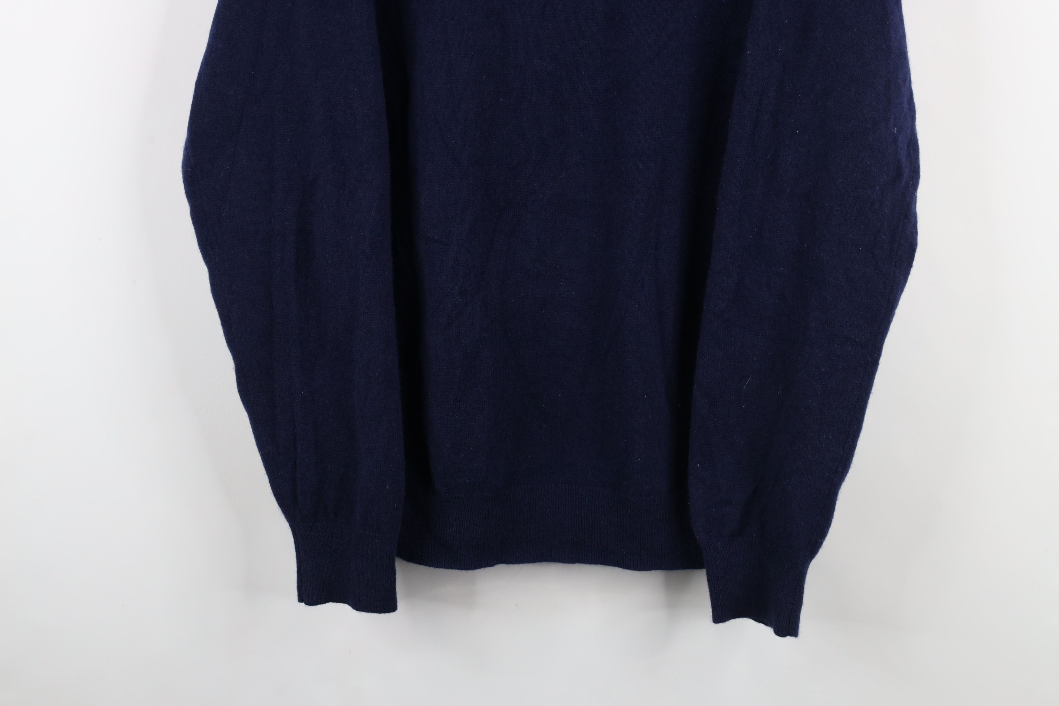 Vineyard Vines × Vintage Vineyard Vines Soft Cashmere Knit V-Neck Sweater Navy Blue Size US L / EU 52-54 / 3 - 3 Thumbnail