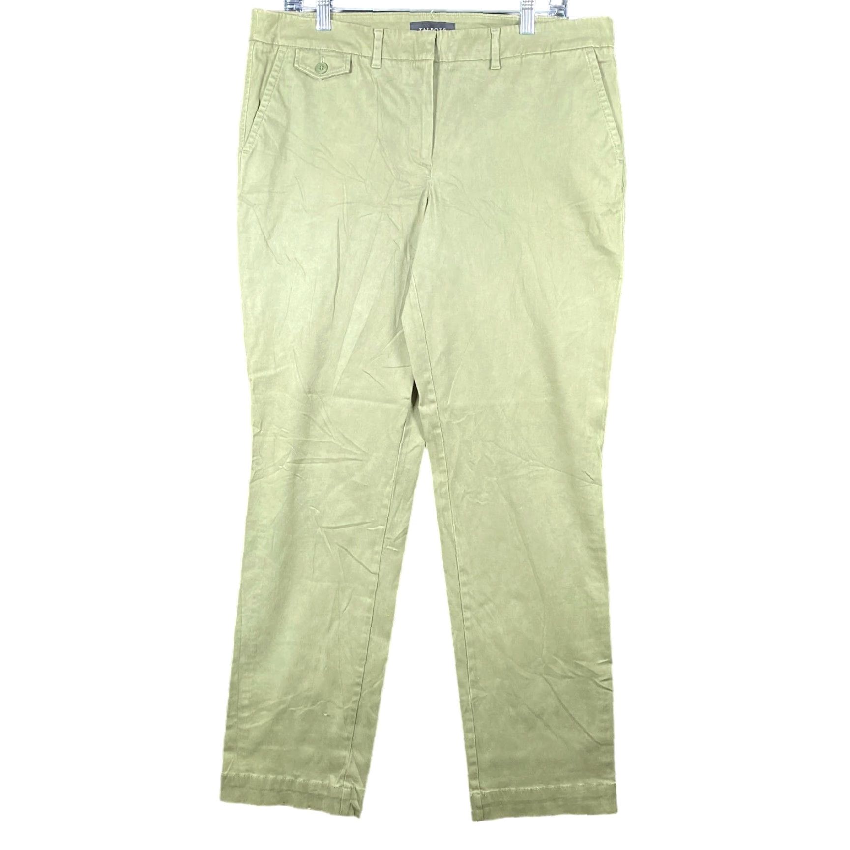 Talbots Talbots Womens Pants Green Straight Leg Work Casual Normcore Stretch 10 Size 24" / US 00 / IT 34 - 2 Thumbnail