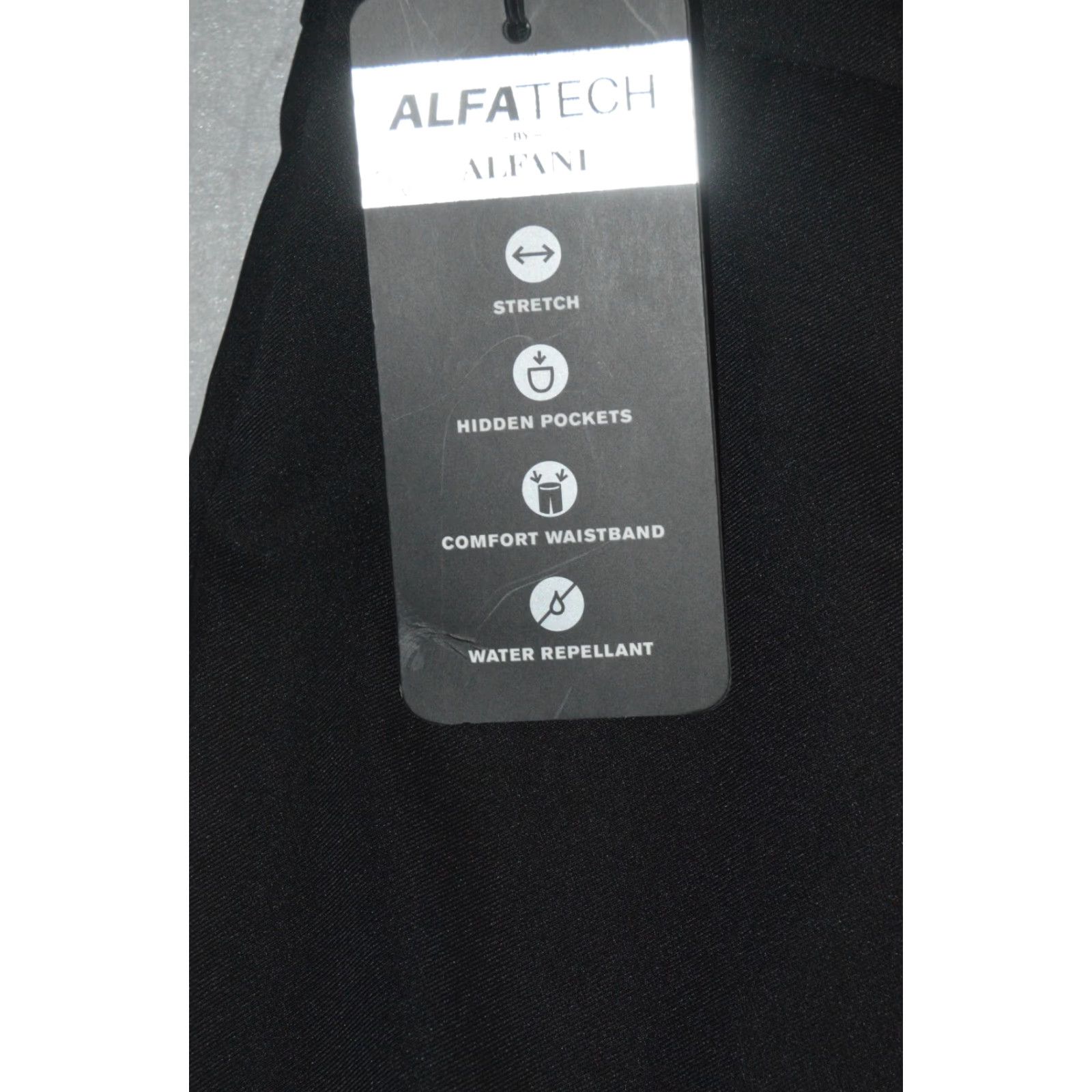 Alfani Alfani Dress Pants Men's Classic-Fit Solid Stretch Black 36x32 Size US 36 / EU 52 - 6 Thumbnail